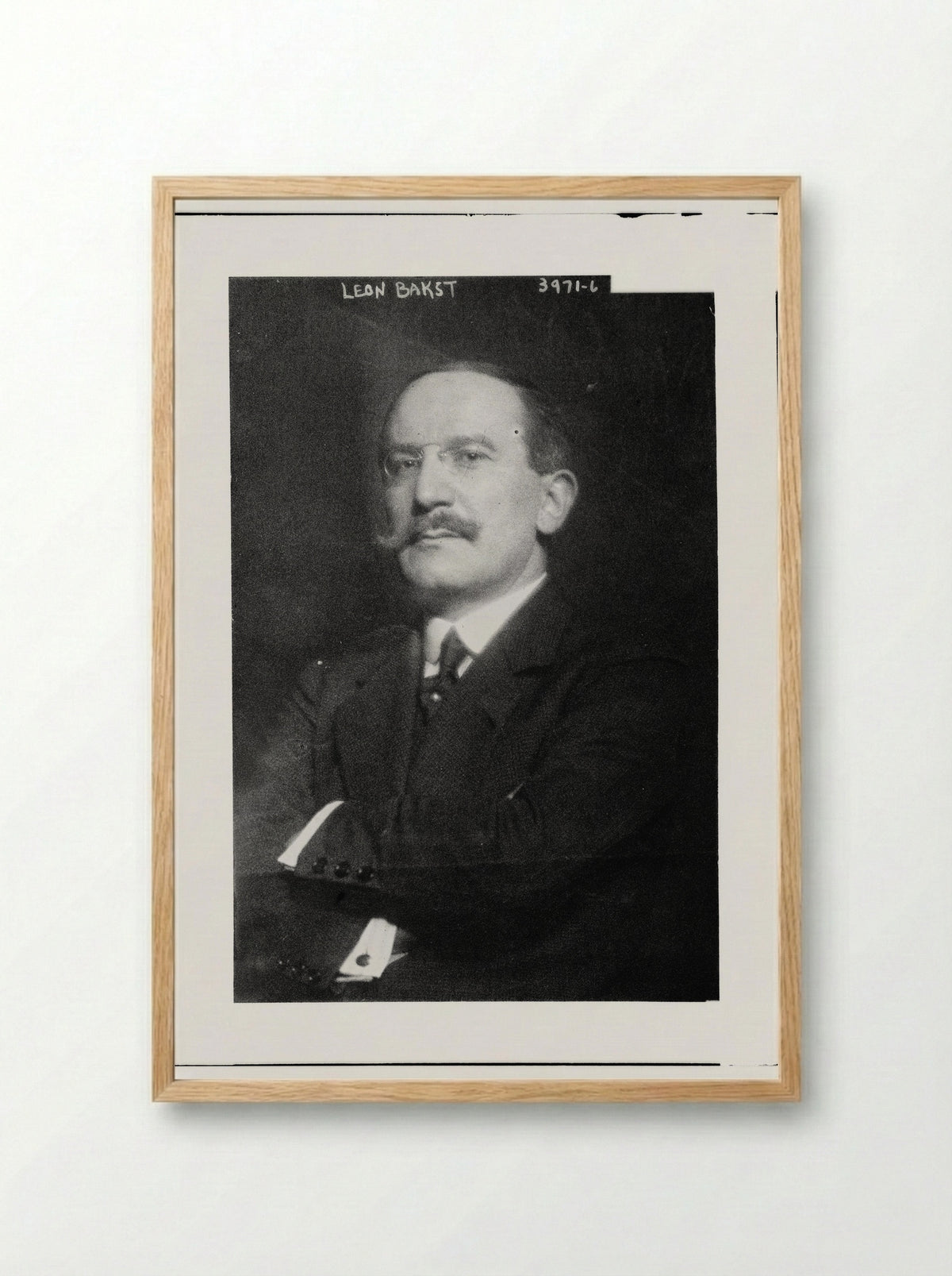 Portrait of Leon Bakst - Leon Bakst - Framed Print Wood