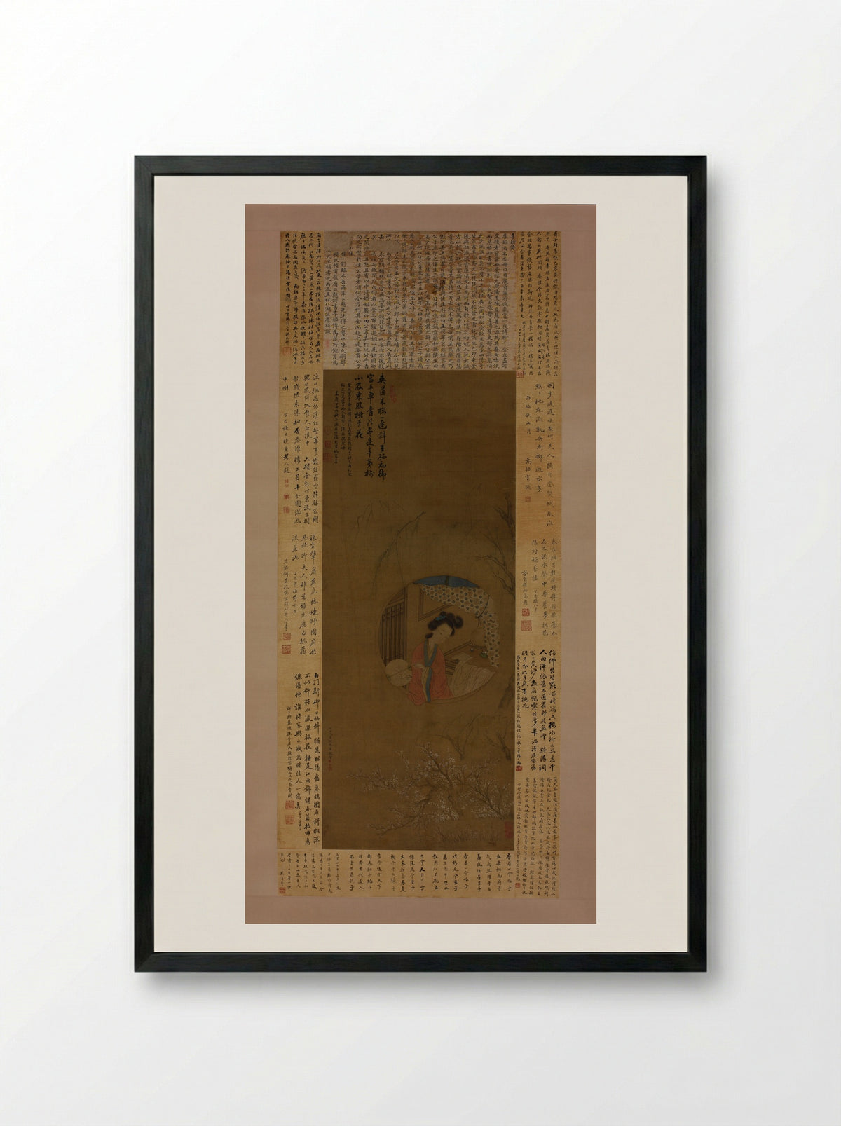 Portrait of Li Xiangjun - Cui He - Framed Print Black