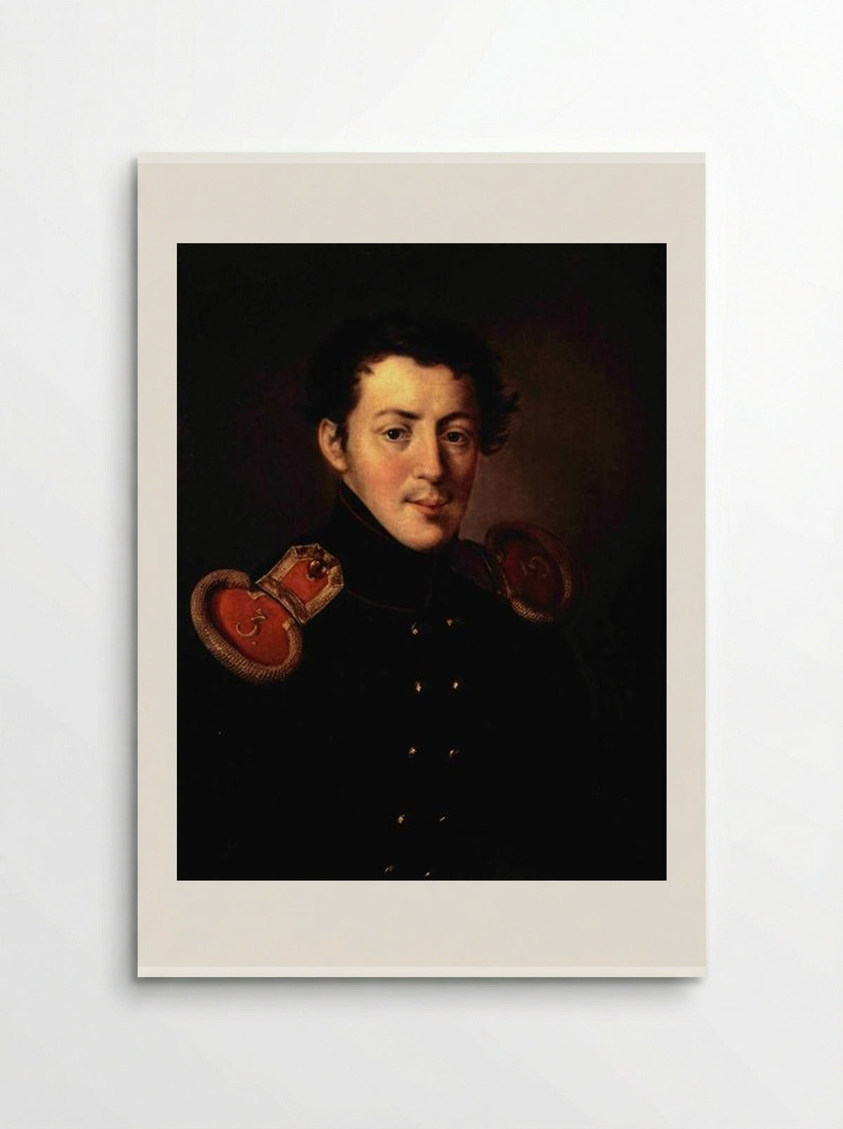 Portrait of Lieutenant Captain Ivan Vasilyevich Alymov - Vasily Tropinin - Poster