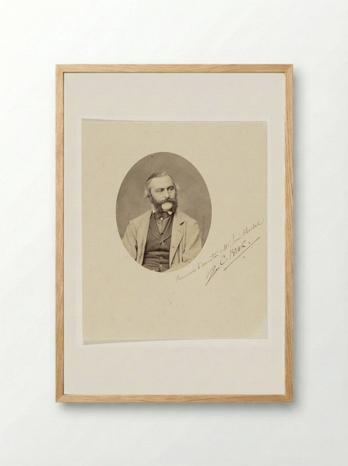 Portrait of Louis Chantal - Louis Chantal - Framed Print Wood
