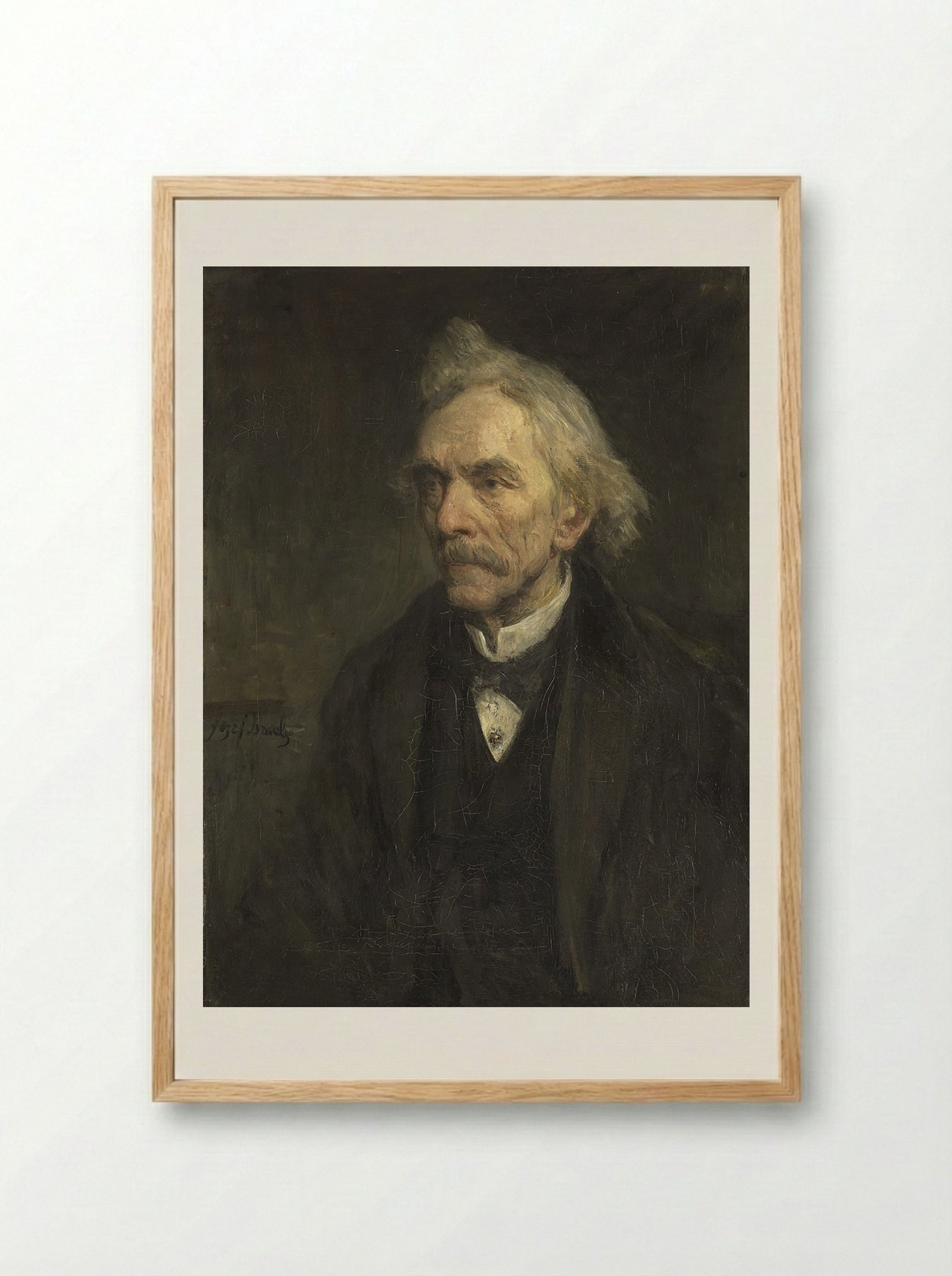 Portrait of Louis Jacques Veltman - Jozef Israëls - Framed Print Wood
