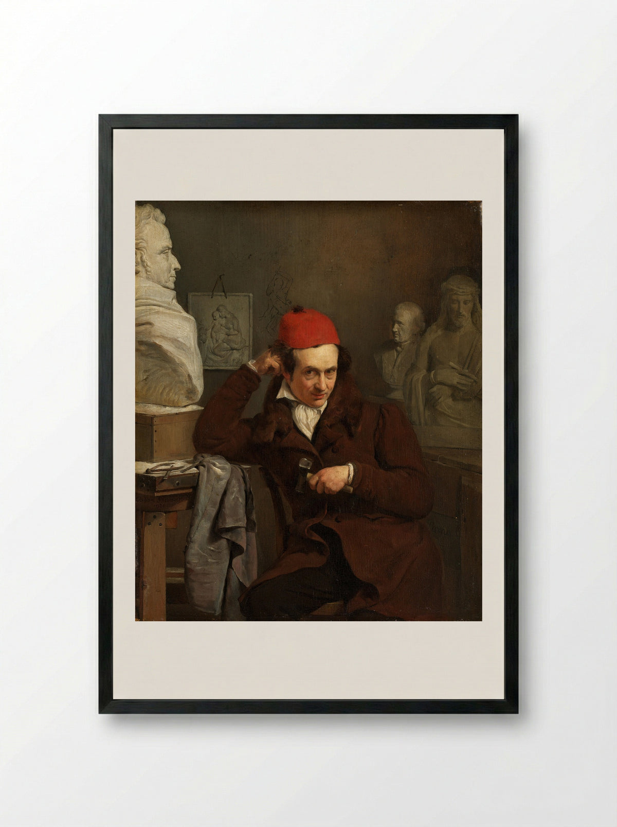 Portrait of Louis Royer - Charles van Beveren - Framed Print Black