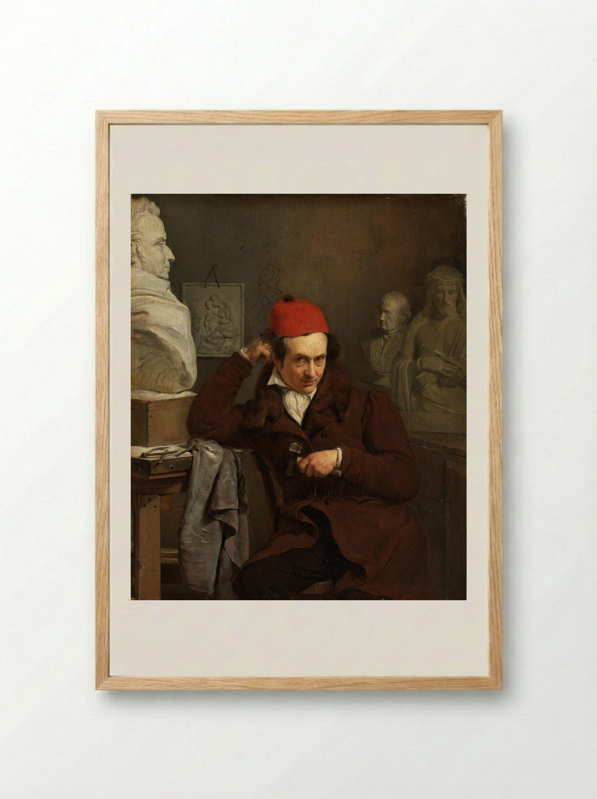 Portrait of Louis Royer - Charles van Beveren - Framed Print Wood