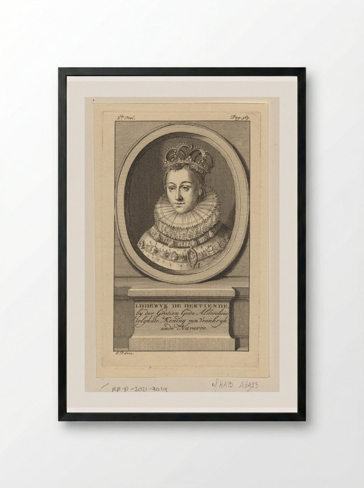Portrait of Louis XIII of France - Jan Punt - Framed Print Black