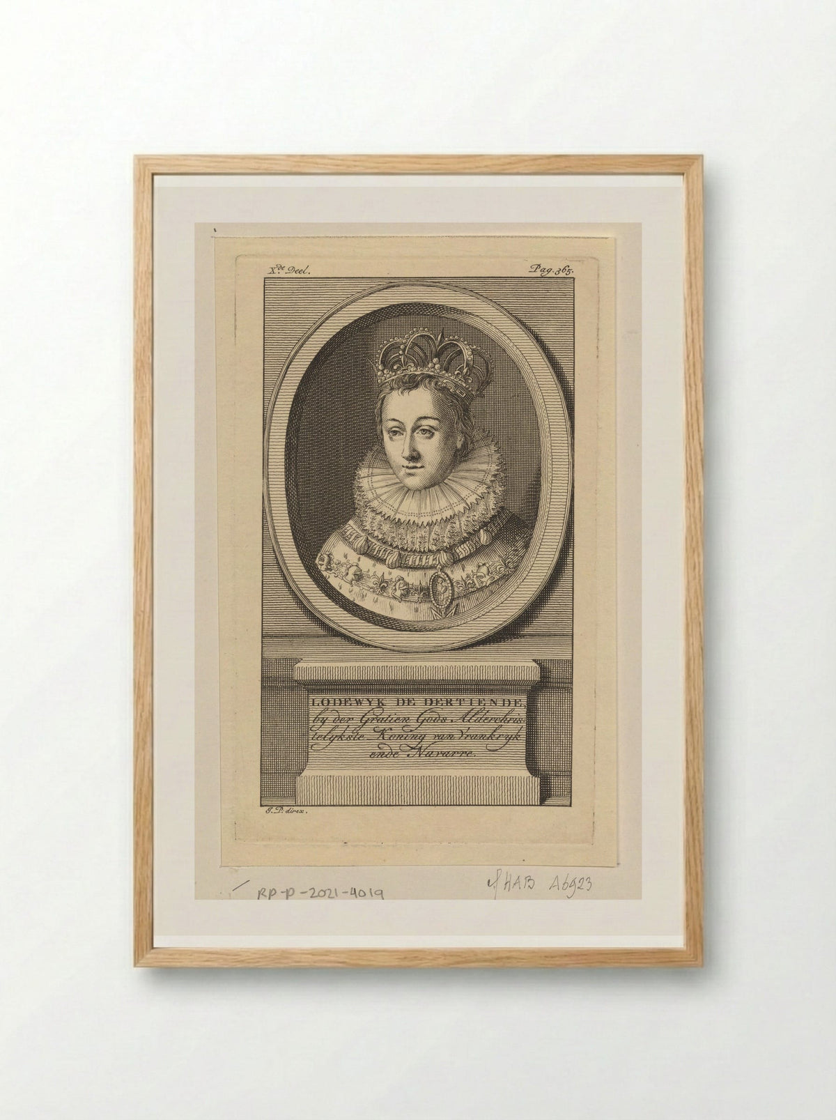 Portrait of Louis XIII of France - Jan Punt - Framed Print Wood
