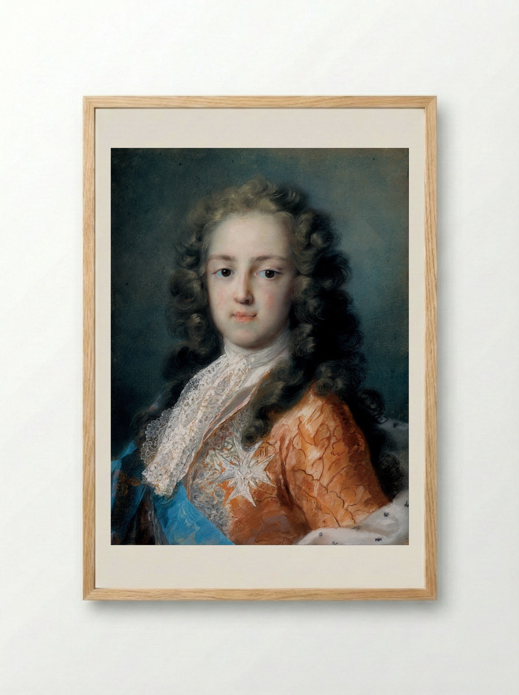 Portrait of Louis XV as Dauphin - Rosalba Carriera - Framed Print Wood