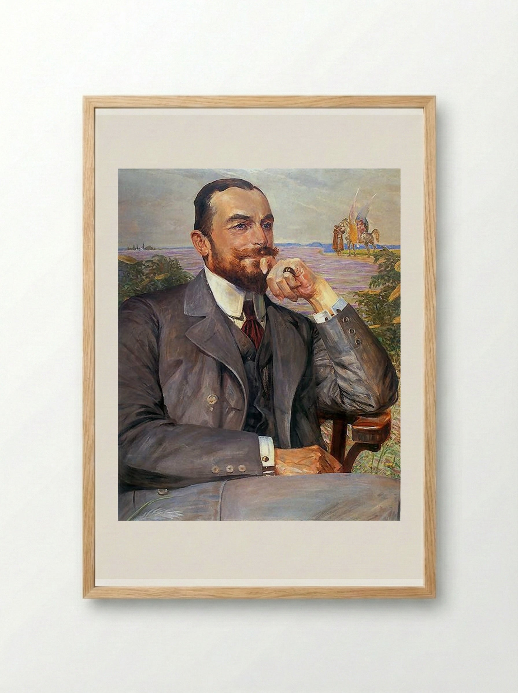 Portrait of Louis Zelenski - Jacek Malczewski - Framed Print Wood