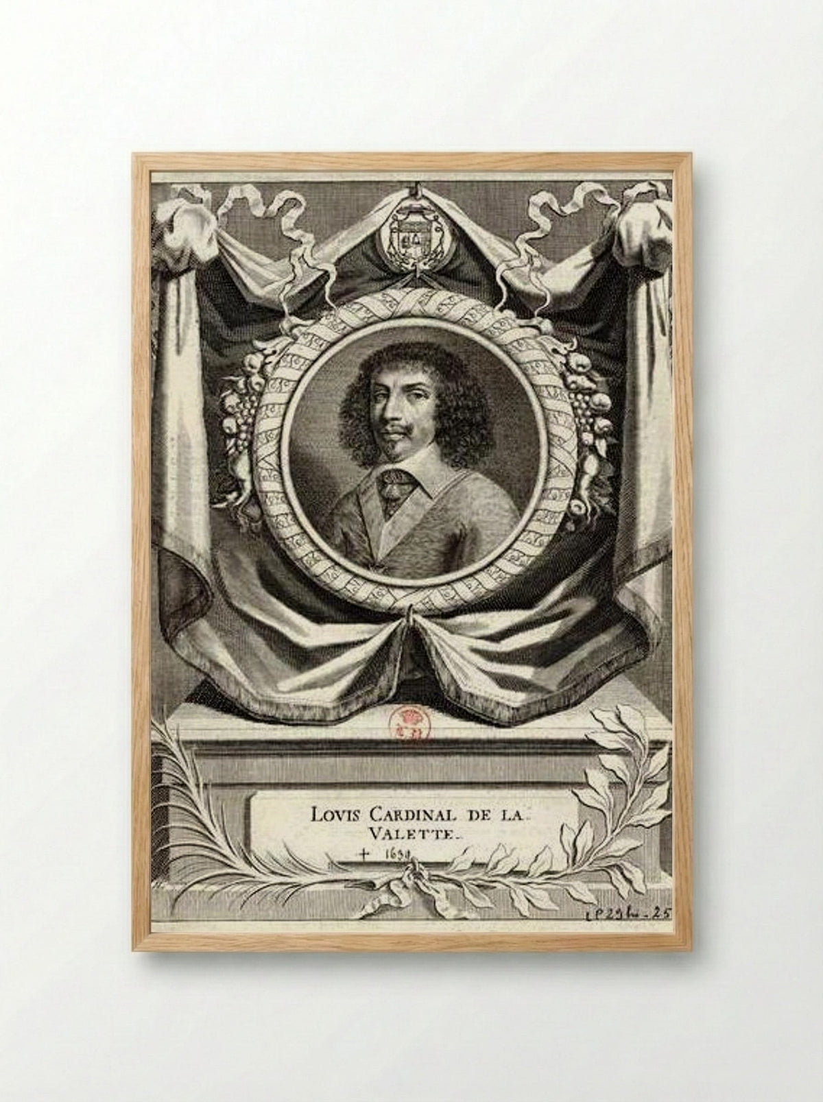 Portrait of Louis de Nogaret de La Valette - René Lochon - Framed Print Wood