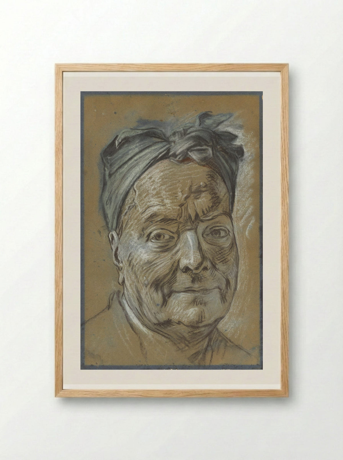 Portrait of Louis de Silvestre - Maurice Quentin de La Tour - Framed Print Wood