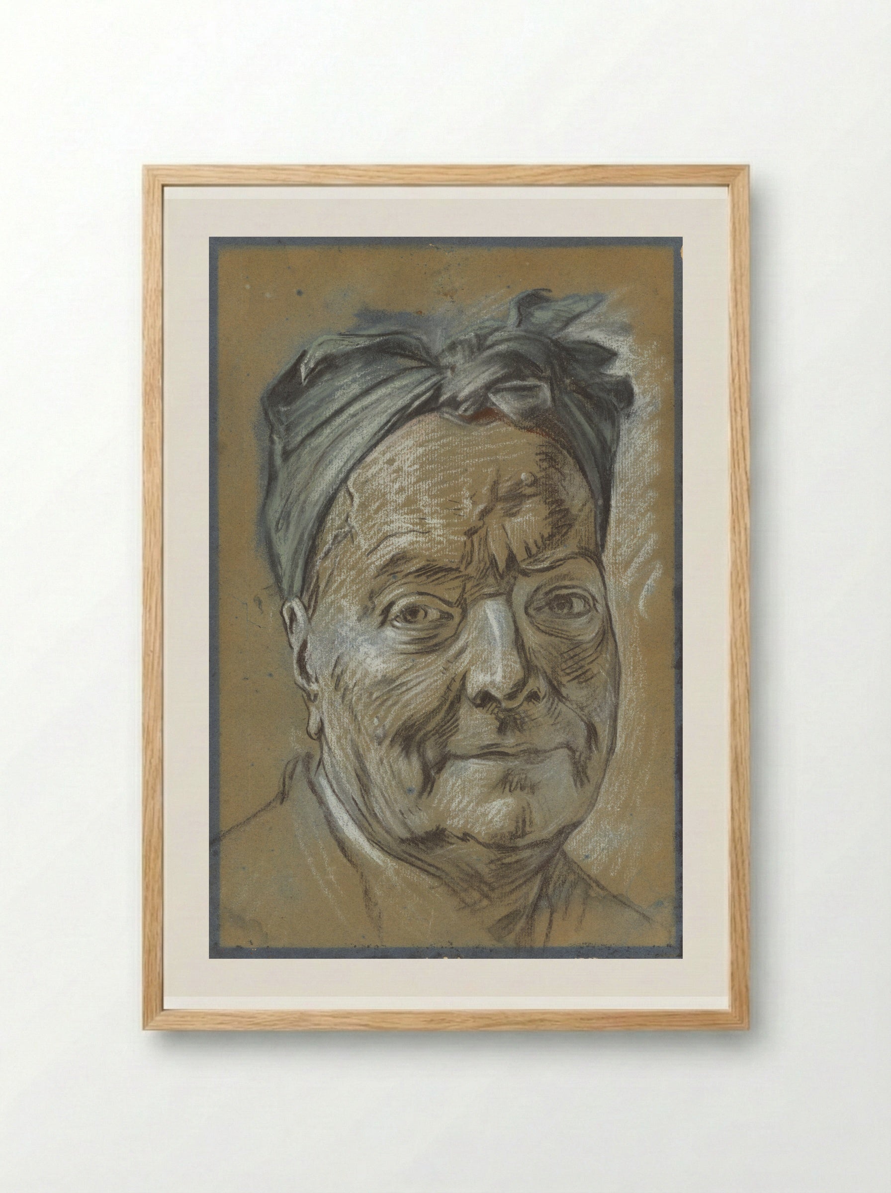 Portrait of Louis de Silvestre - Maurice Quentin de La Tour - Framed Print Wood