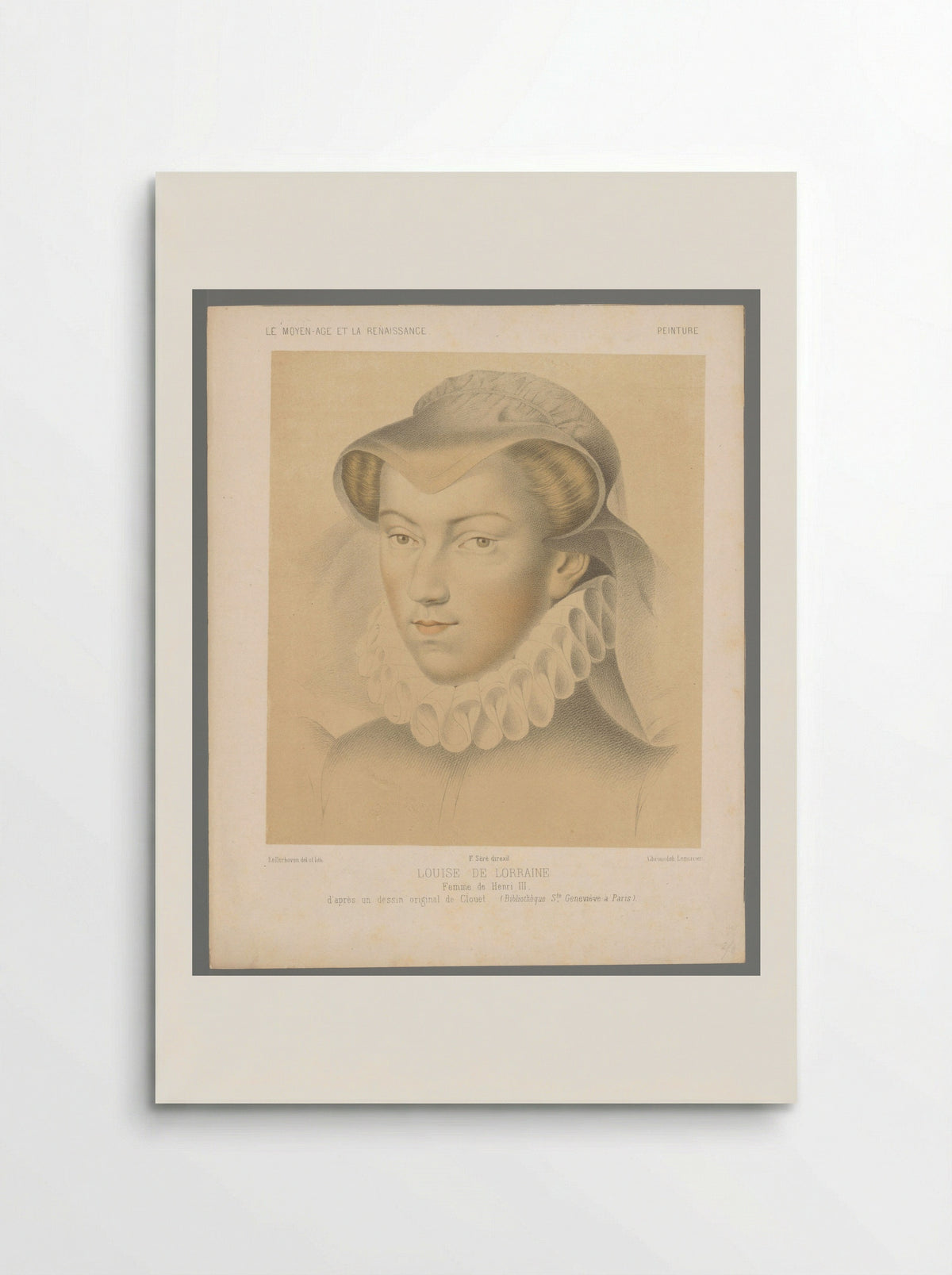 Portrait of Louise of Lorraine - Paul Lacroix - Poster