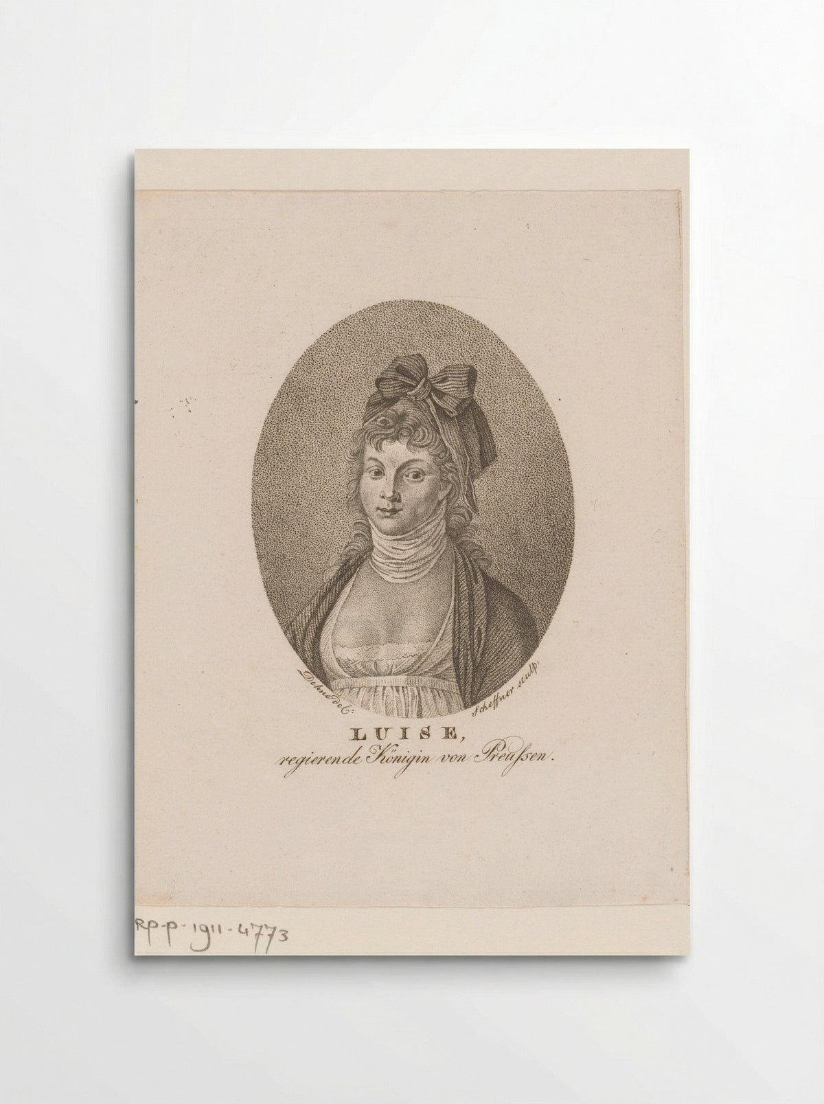 Portrait of Louise of Mecklenburg-Strelitz - Heinrich Müller - Poster