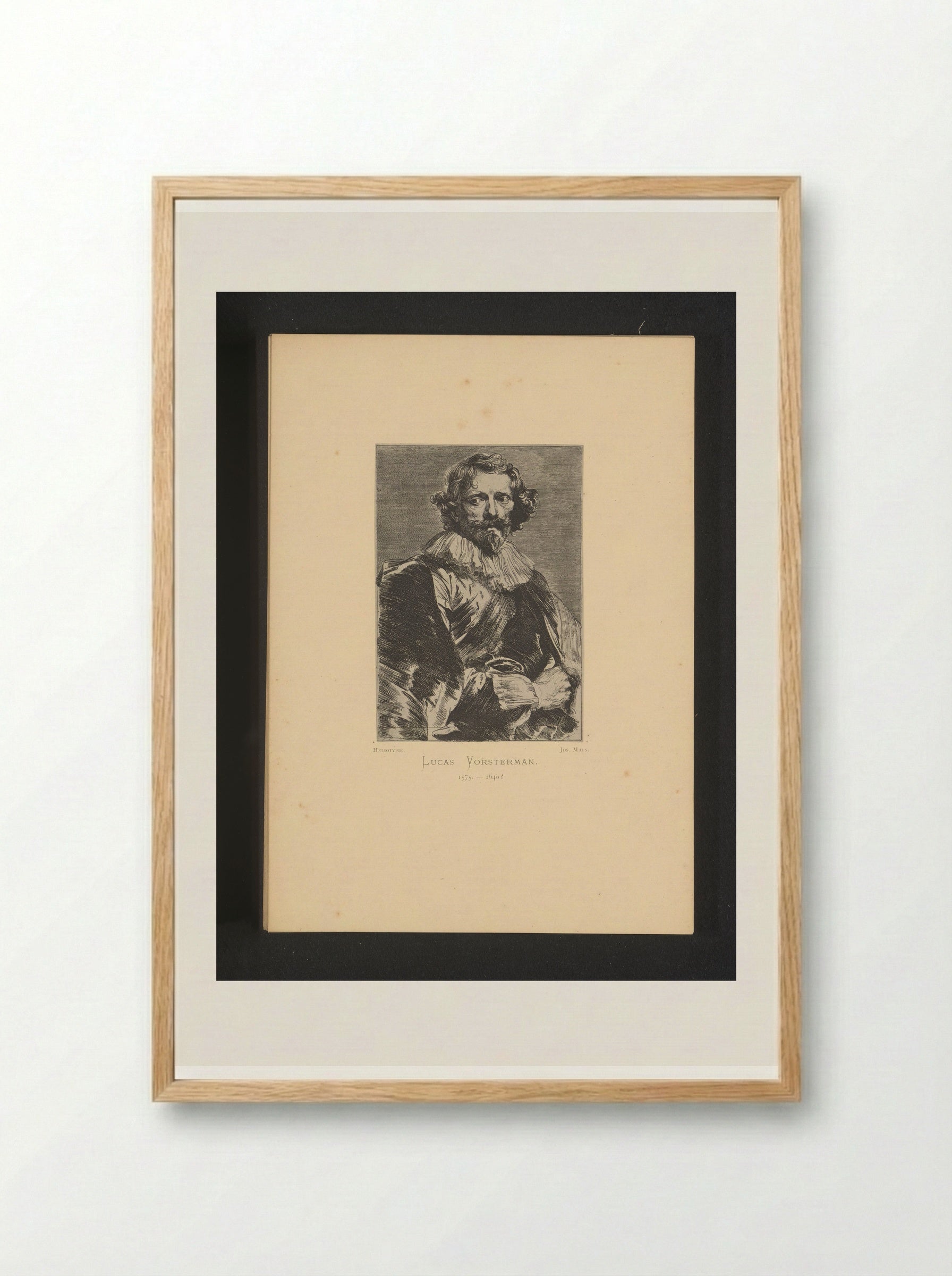 Portrait of Lucas Vorsterman I - Anthony van Dyck - Framed Print Wood