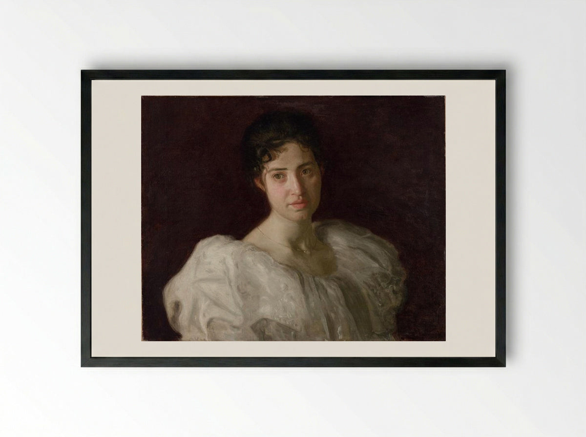 Portrait of Lucy Lewis - Thomas Eakins - Framed Print Black