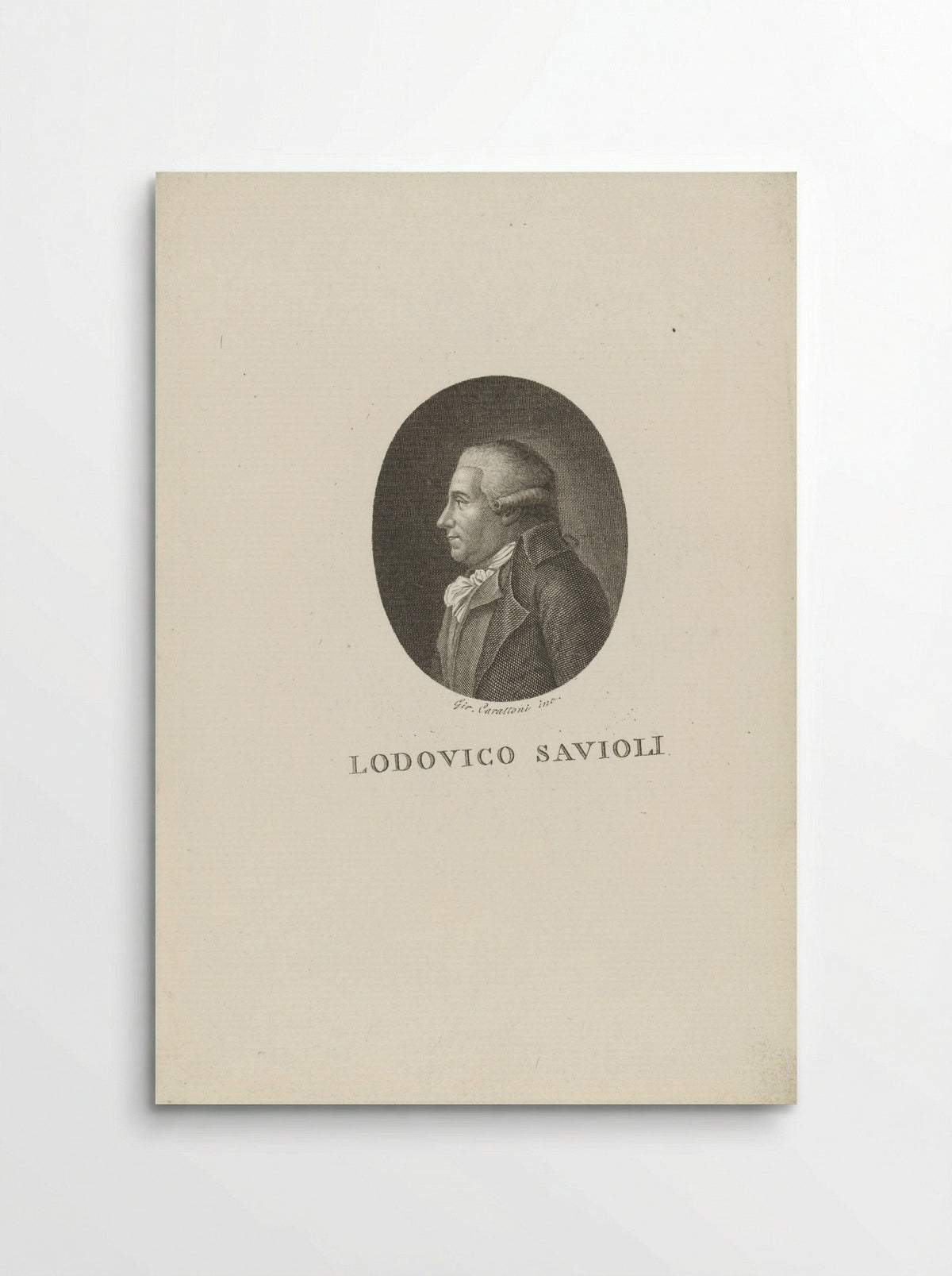 Portrait of Ludovico Savioli - Girolamo Carattoni - Poster
