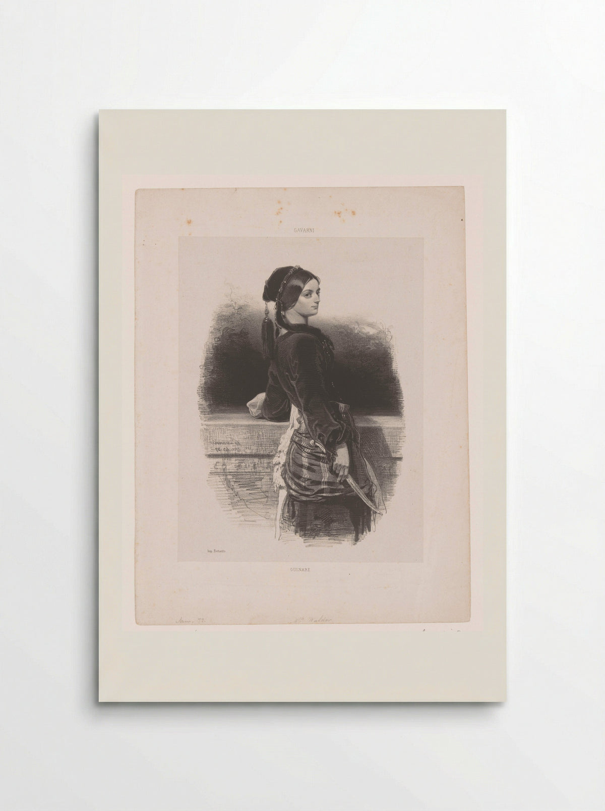Portrait of Mélanie Waldor as Gulnare - Paul Gavarni - Poster