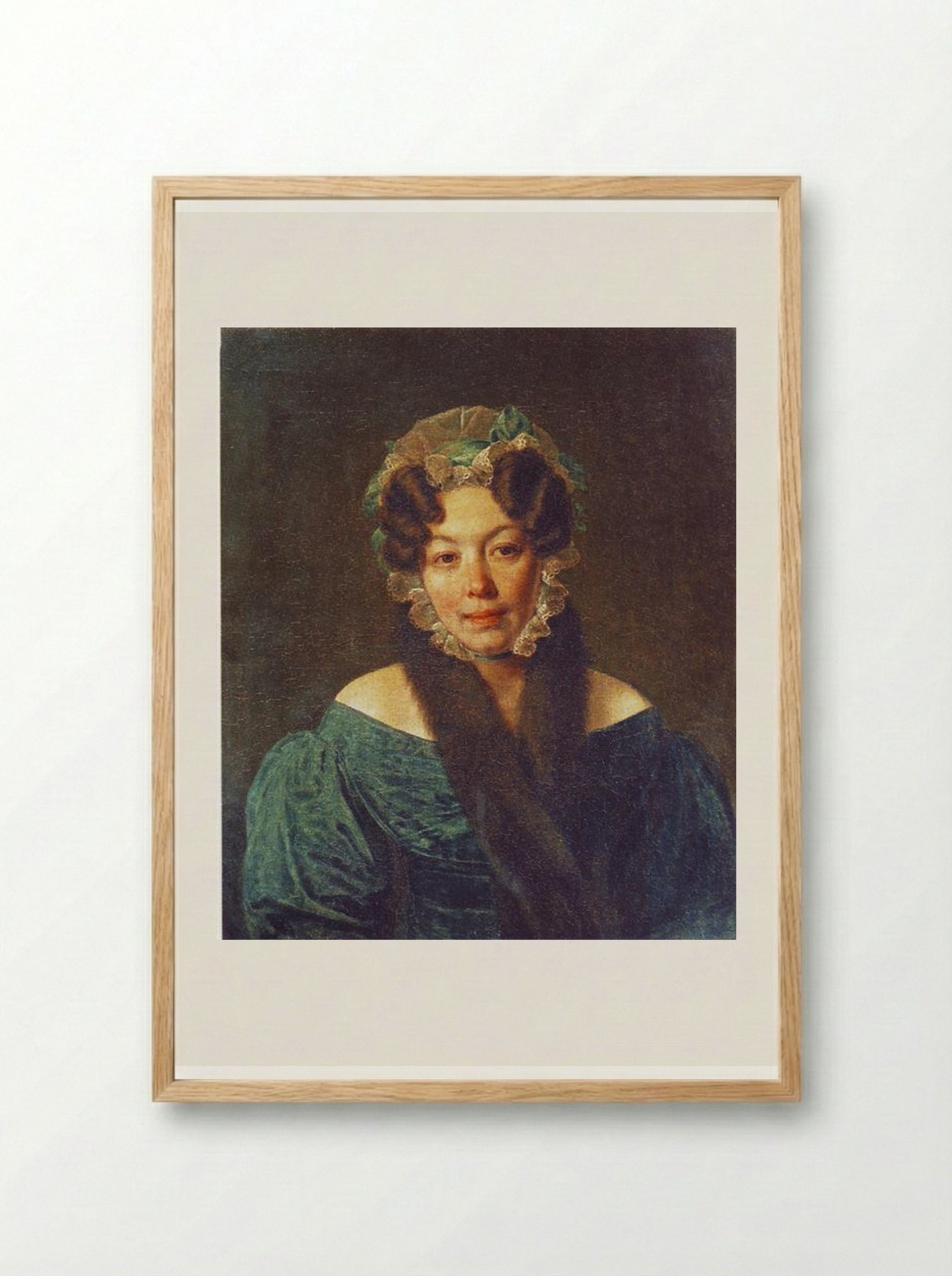 Portrait of M. M. Philosophova - Alexey Venetsianov - Framed Print Wood
