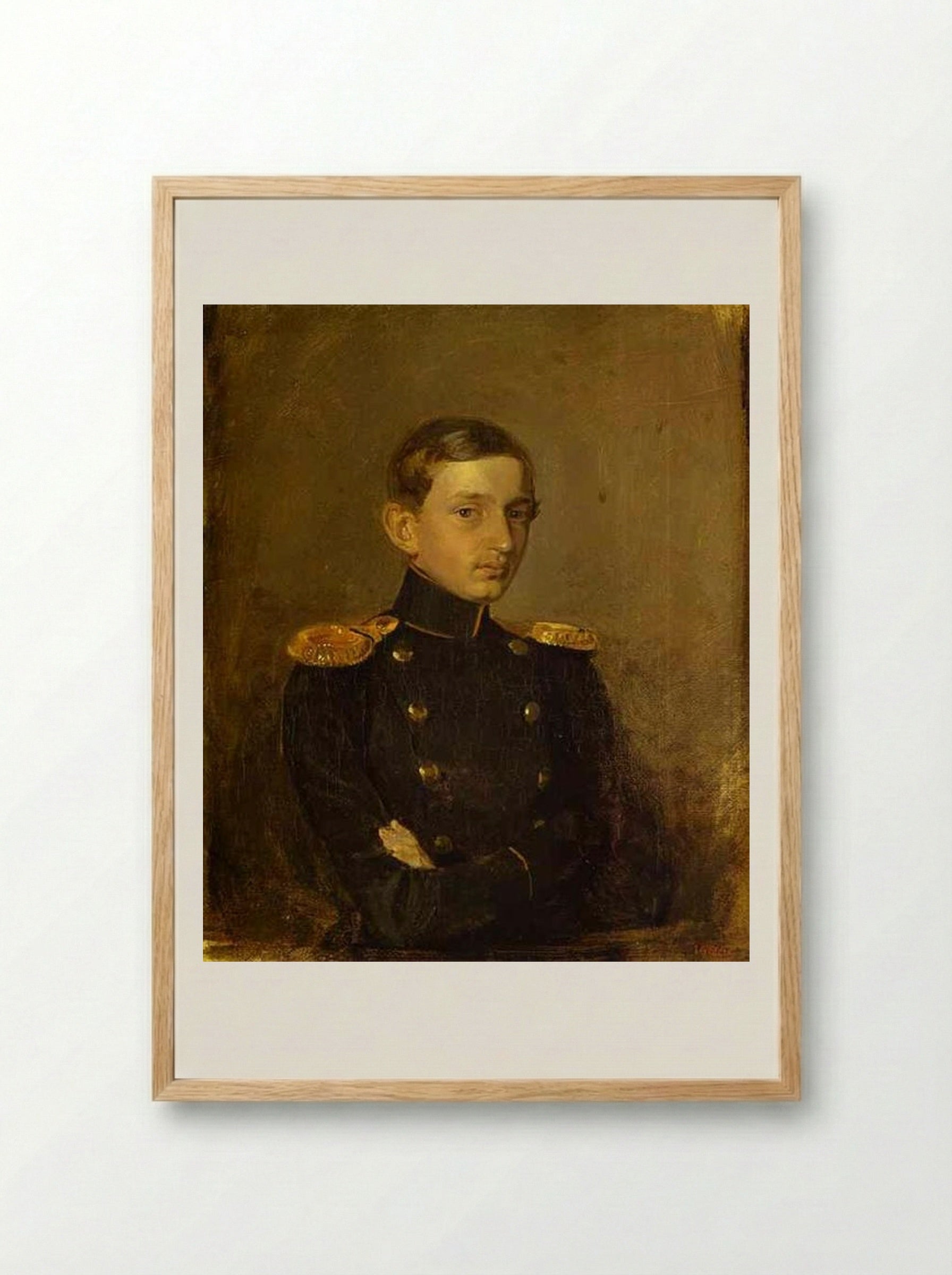 Portrait of M. P. Zhdanovich - Pavel Fedotov - Framed Print Wood