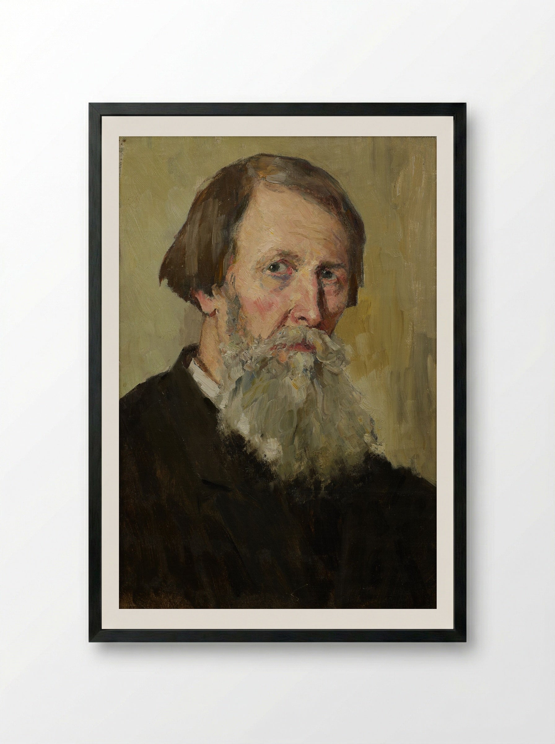Portrait of M.V. Vasnetsov - Viktor Vasnetsov - Framed Print Black