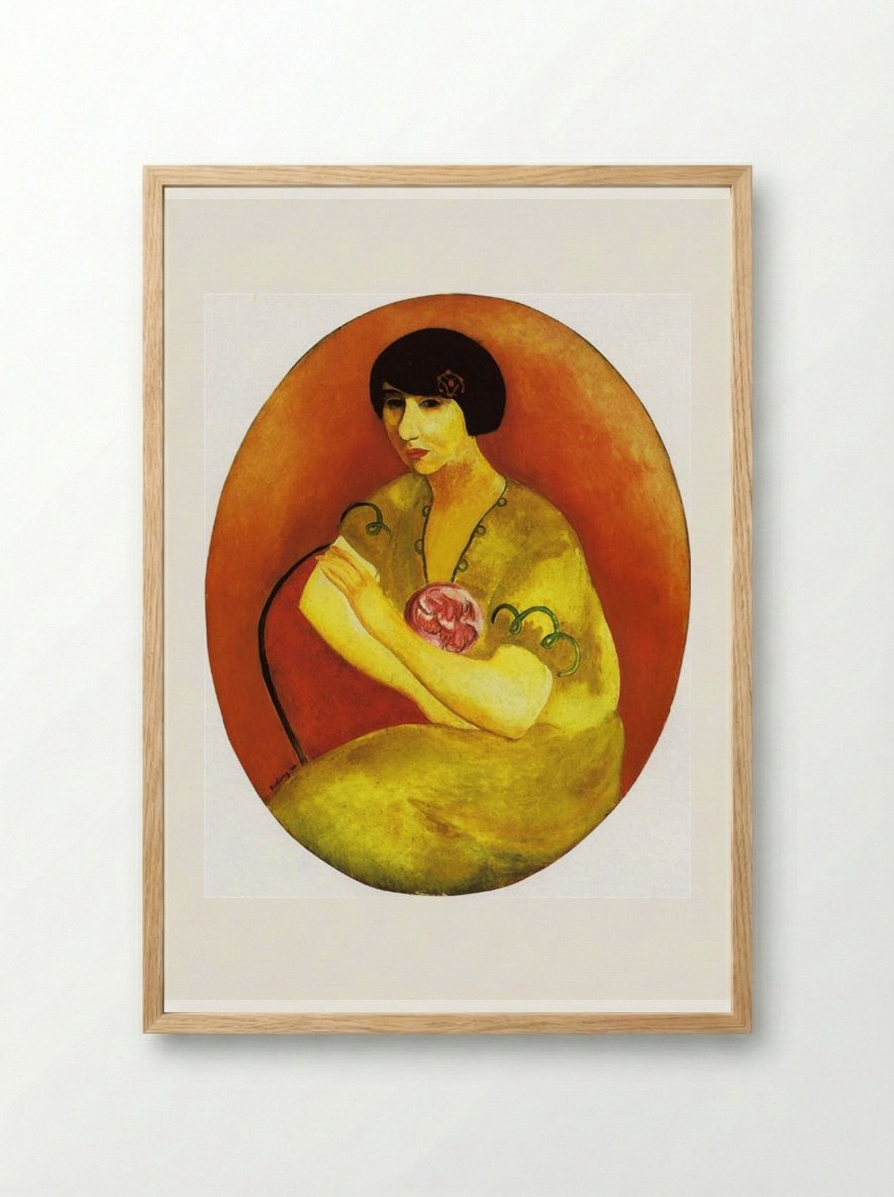 Portrait of Madame André Salmon - Moïse Kisling - Framed Print Wood