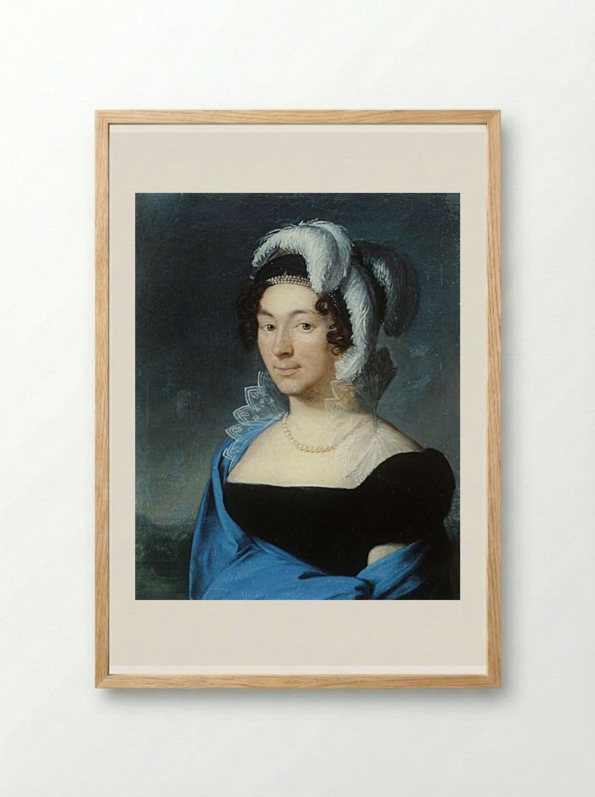 Portrait of Madame Botsigetti - Vasily Tropinin - Framed Print Wood