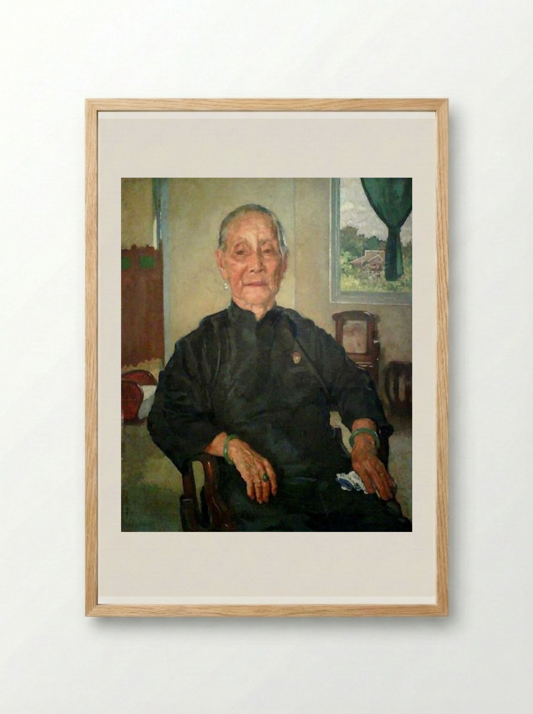Portrait of Madame Cheng - Xu Beihong - Framed Print Wood