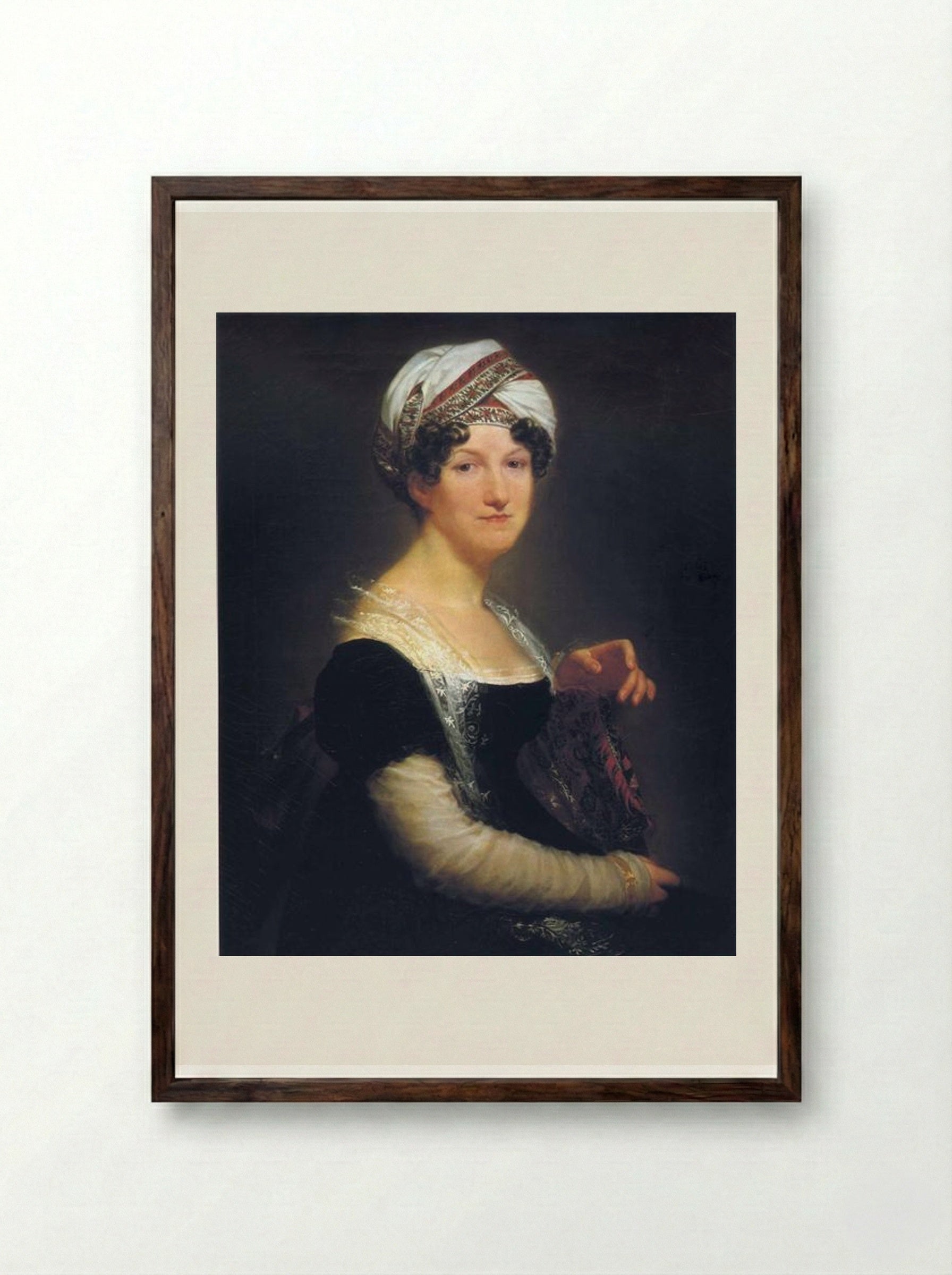 Portrait of Madame Péan de Saint-Gilles - Pierre-Paul Prud'hon - Framed Print Dark Wood