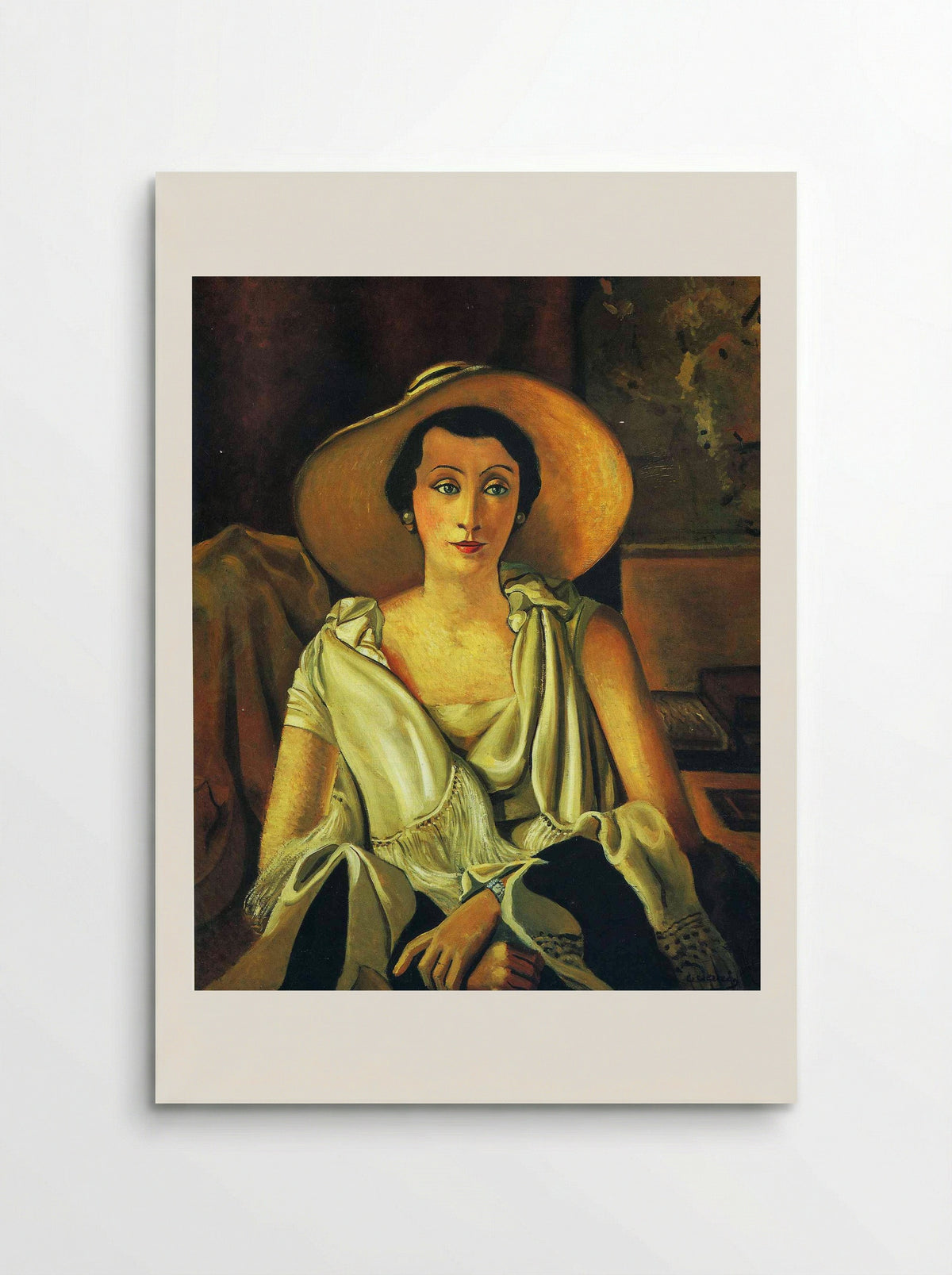 Portrait of Madame Paul Guillaume with a large hat - André Derain - Poster