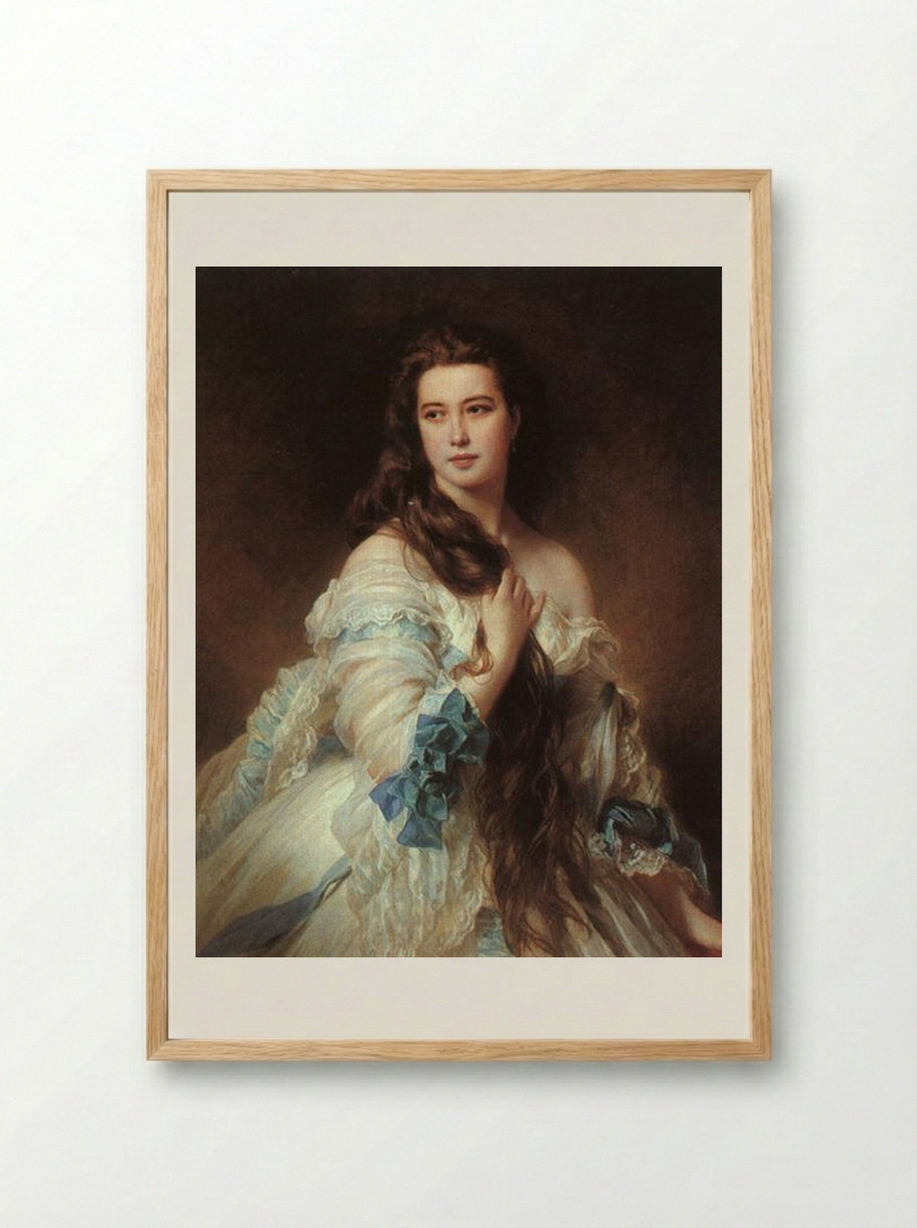 Portrait of Madame Rimsky-Korsakov - Franz Xaver Winterhalter - Framed Print Wood