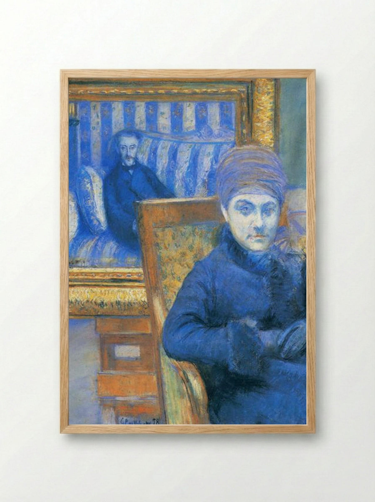 Portrait of Madame X - Gustave Caillebotte - Framed Print Wood
