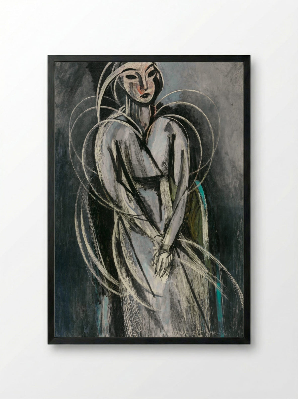 Portrait of Madame Yvonne Landsberg - Henri Matisse - Framed Print Black