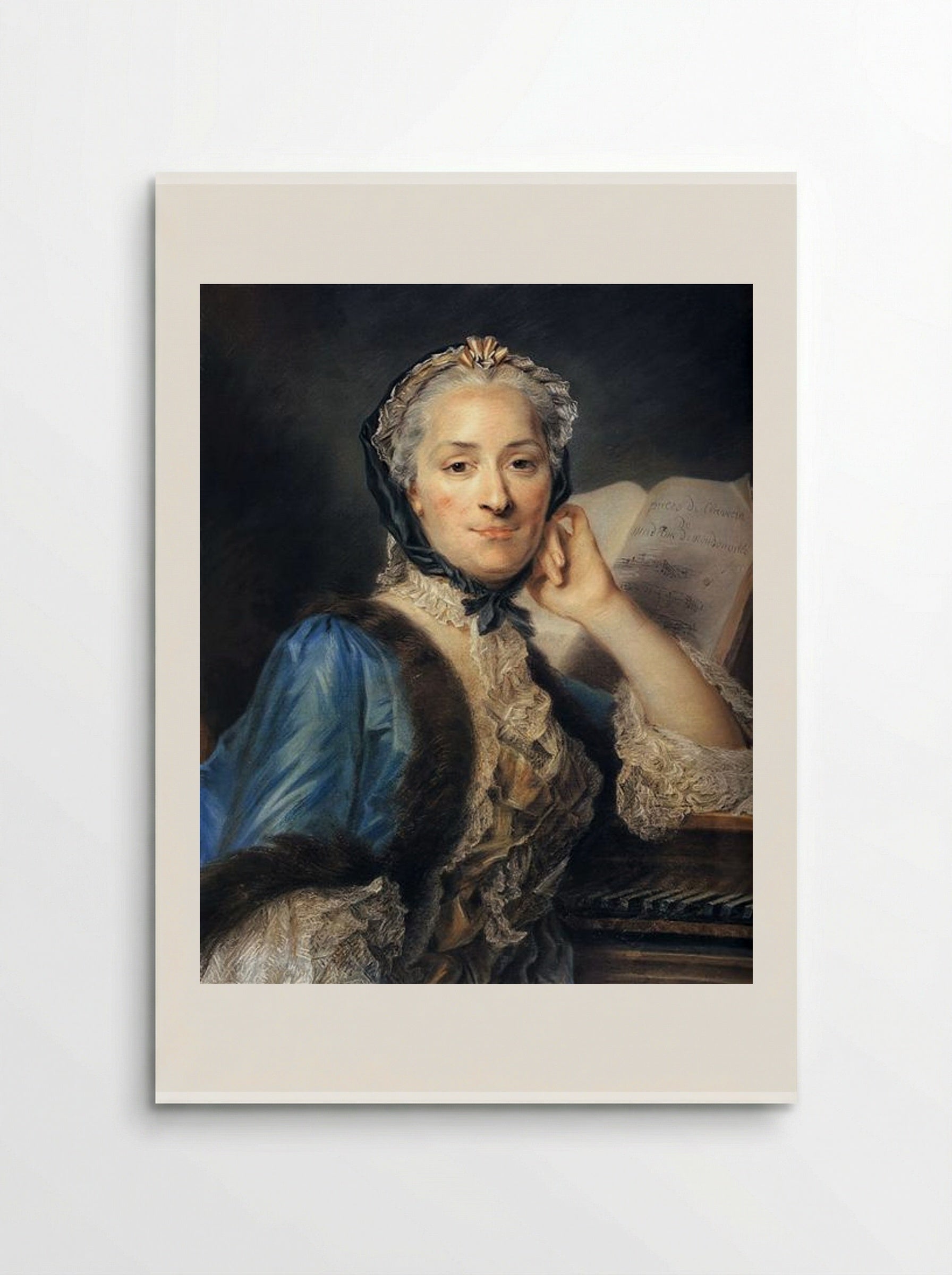 Portrait of Madame de Mondonville - Maurice Quentin de La Tour - Poster