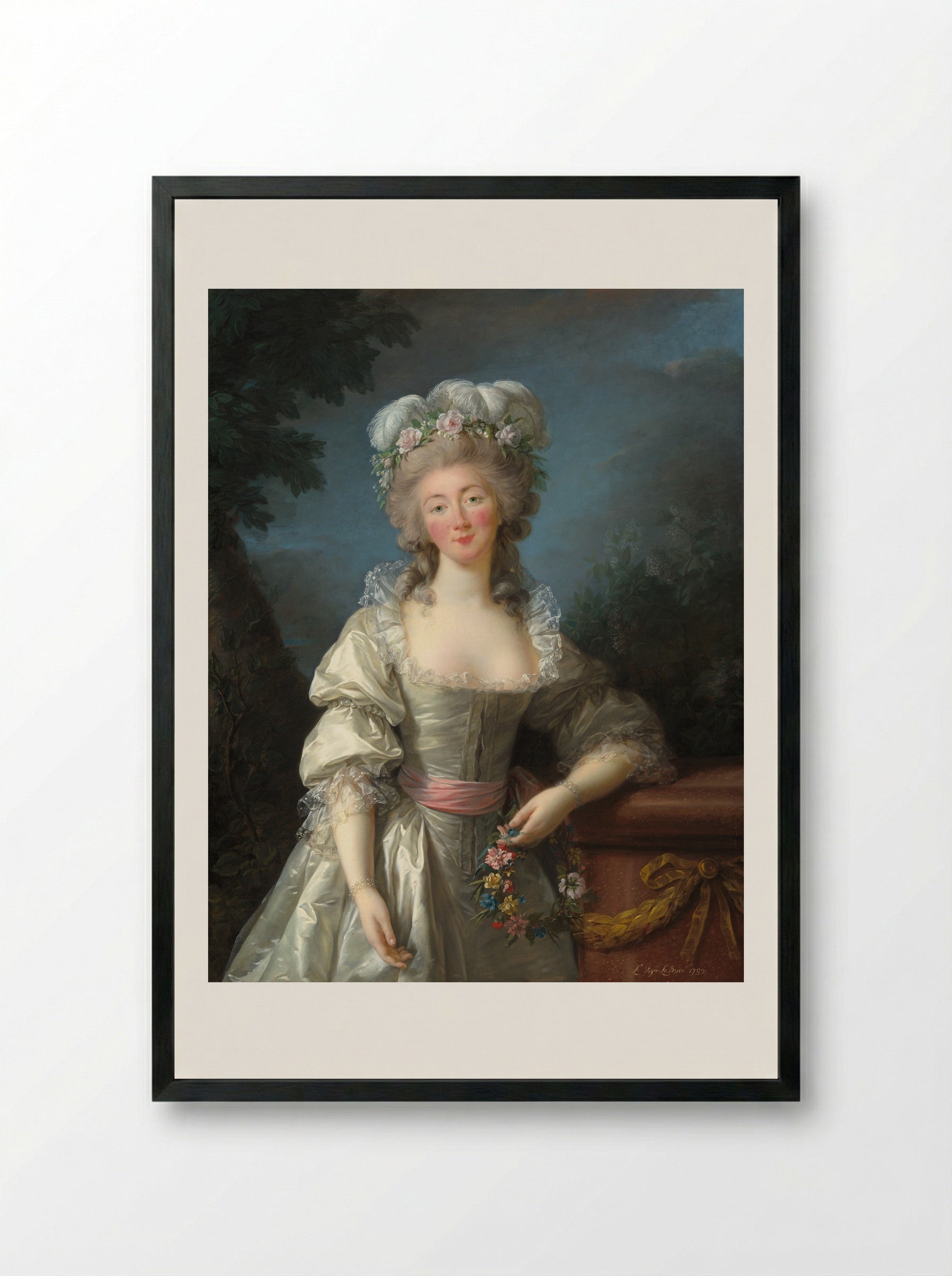 Portrait of Madame du Barry - Louise Elisabeth Vigée Le Brun - Framed Print Black