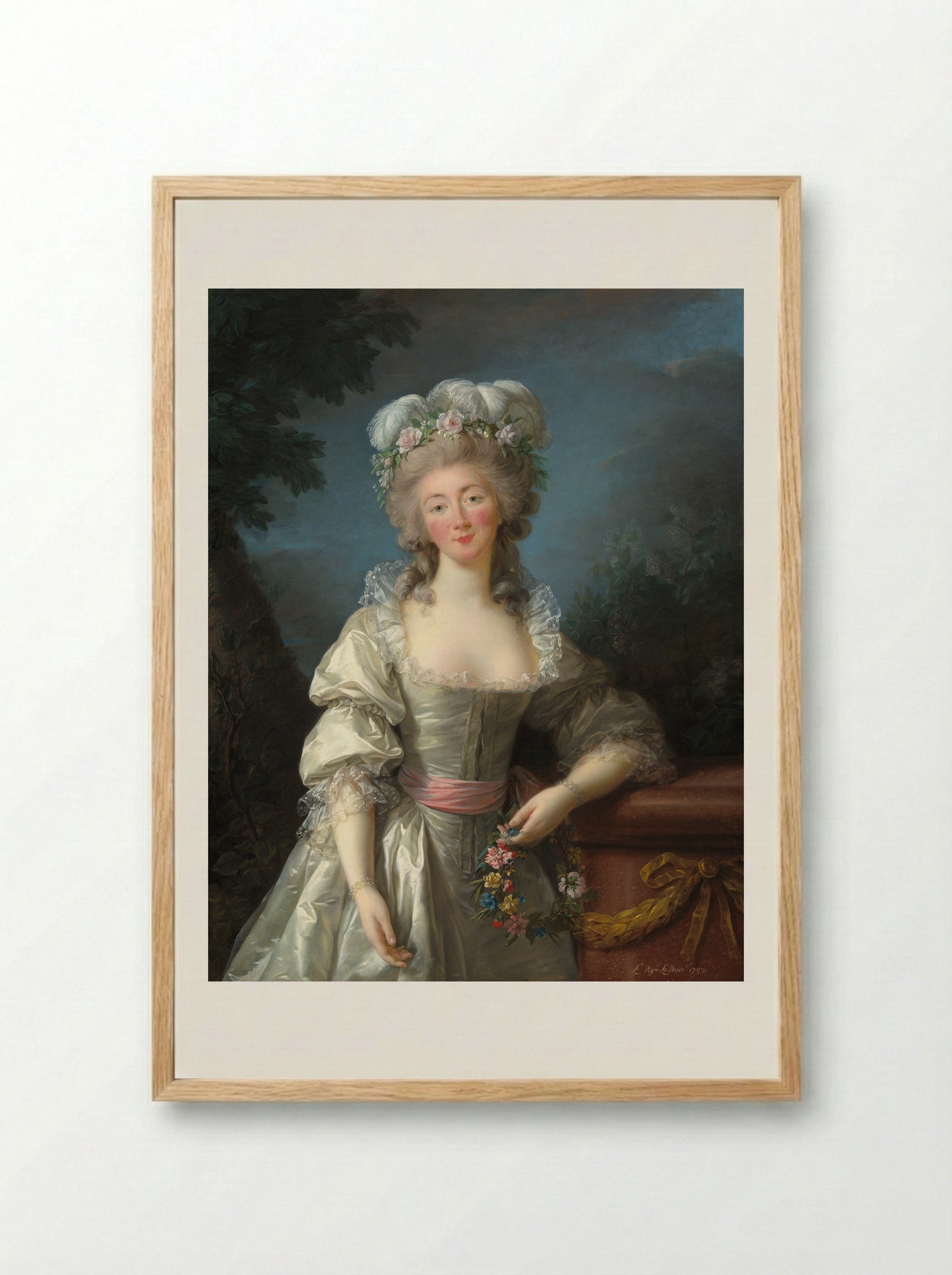 Portrait of Madame du Barry - Louise Elisabeth Vigée Le Brun - Framed Print Wood