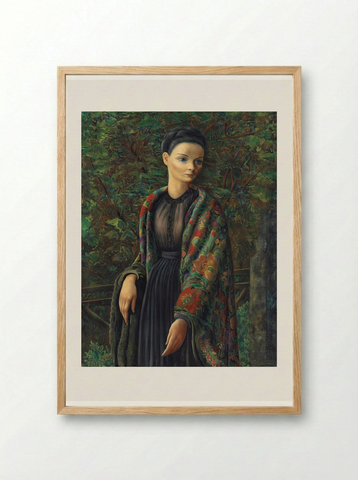 Portrait of Madeleine Sologne - Moïse Kisling - Framed Print Wood