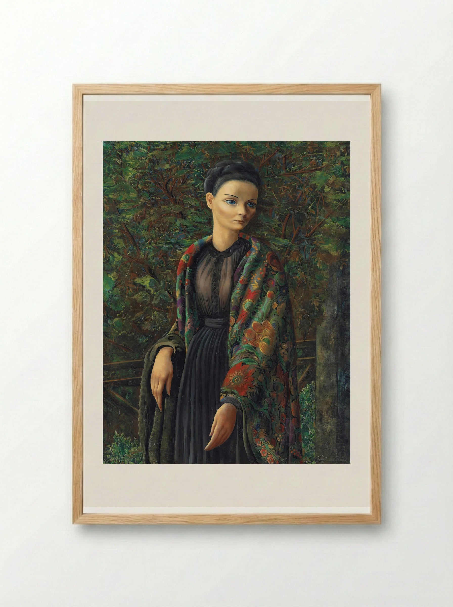 Portrait of Madeleine Sologne - Moïse Kisling - Framed Print Wood