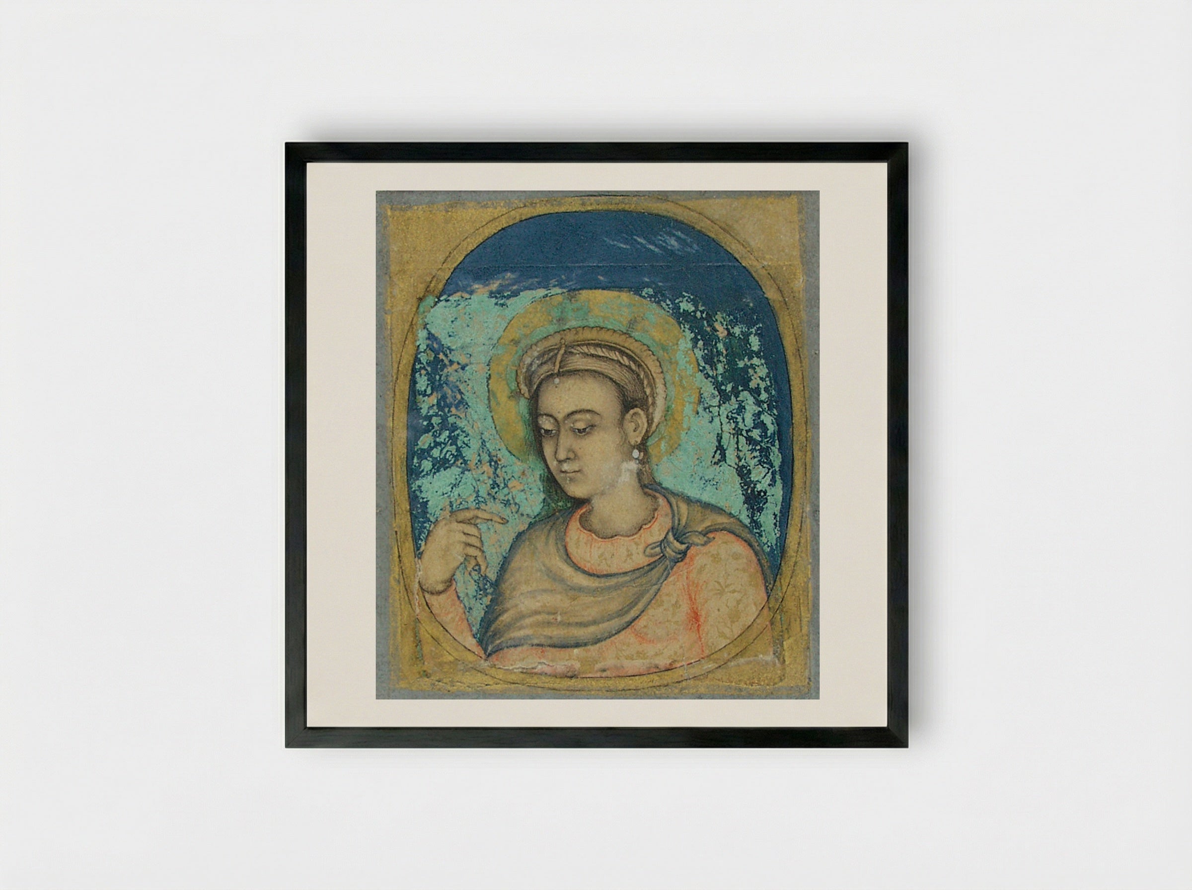 Portrait of Madonna - Manohar - Framed Print Black