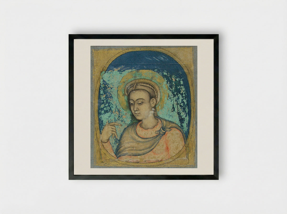 Portrait of Madonna - Manohar - Framed Print Black