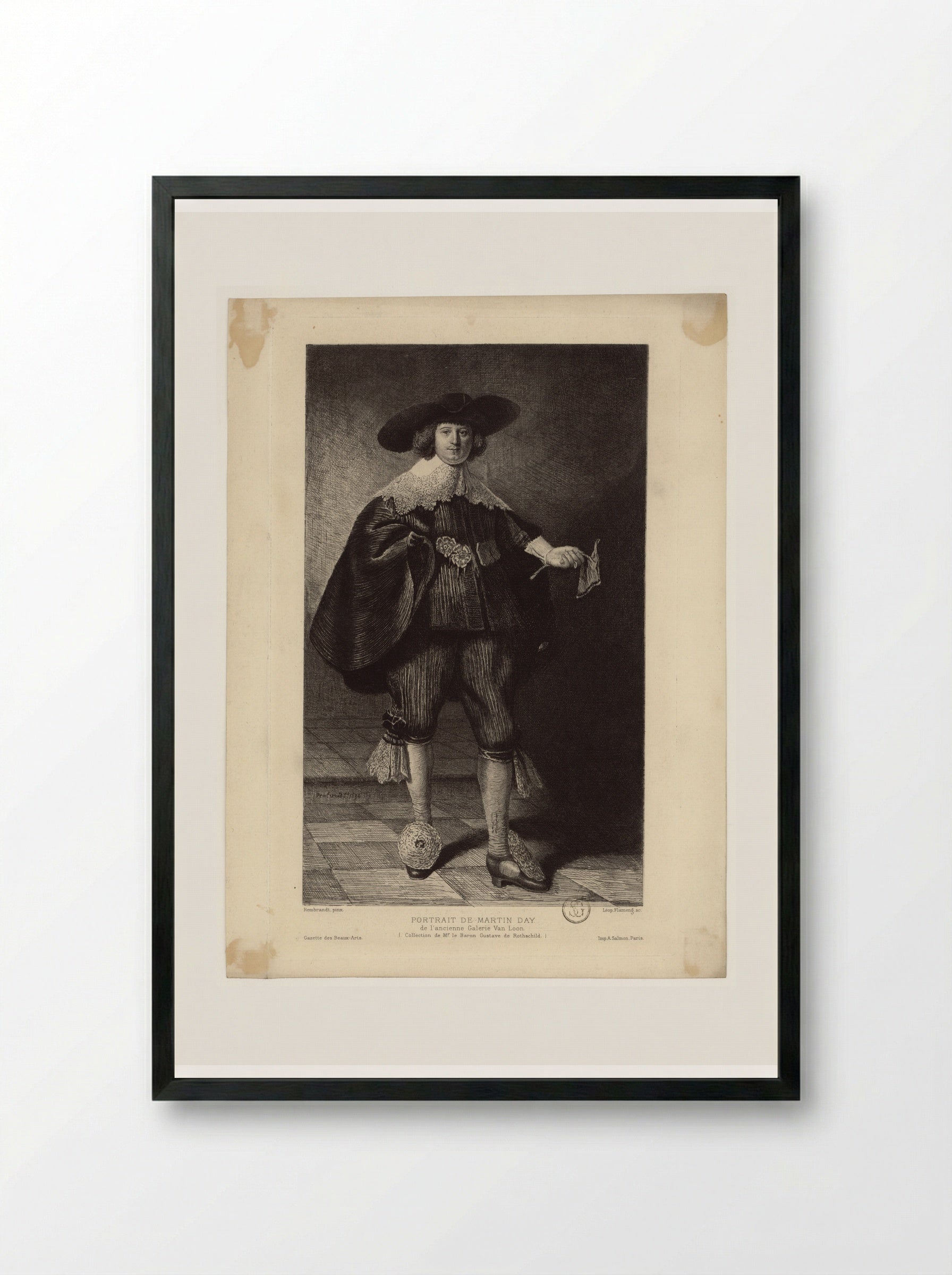 Portrait of Maerten Soolmans - Léopold Flameng - Framed Print Black