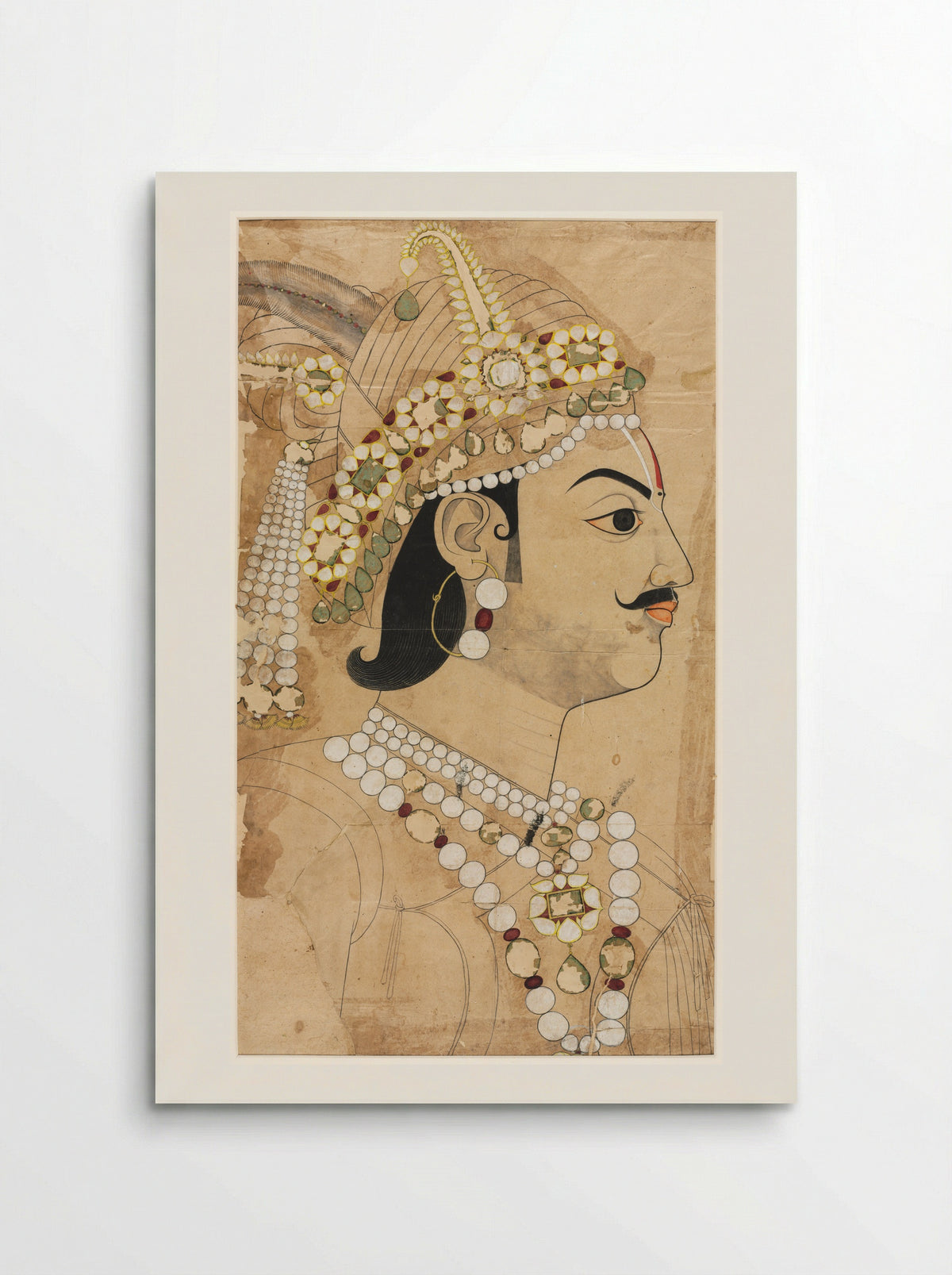 Portrait of Maharaja Pratap Singh - Sahib Ram - Poster