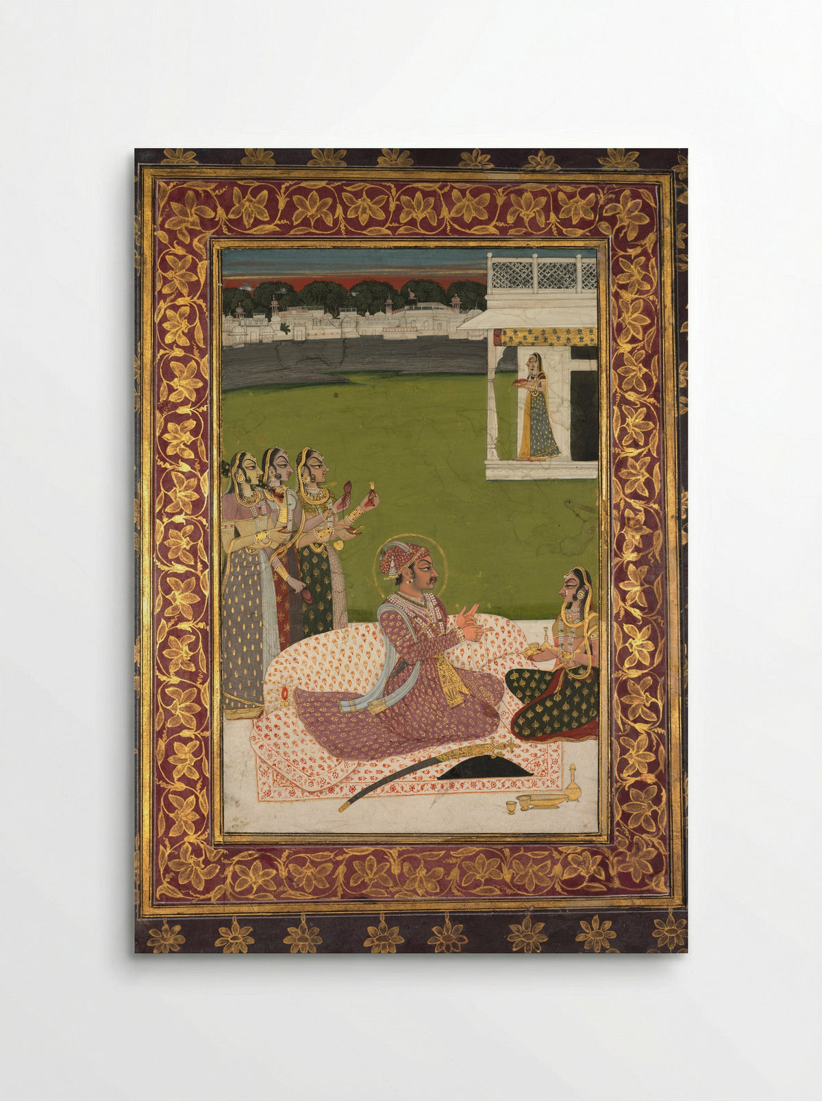 Portrait of Maharaja Savant Singh with Consort, Bani Thani - Nihal Chand - Poster