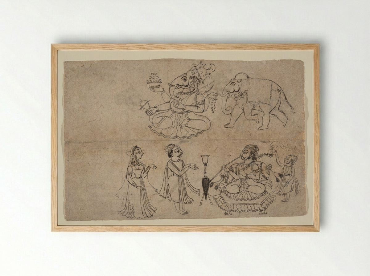 Portrait of Manya Sahib Man Rup Sagarji - Manak - Framed Print Wood