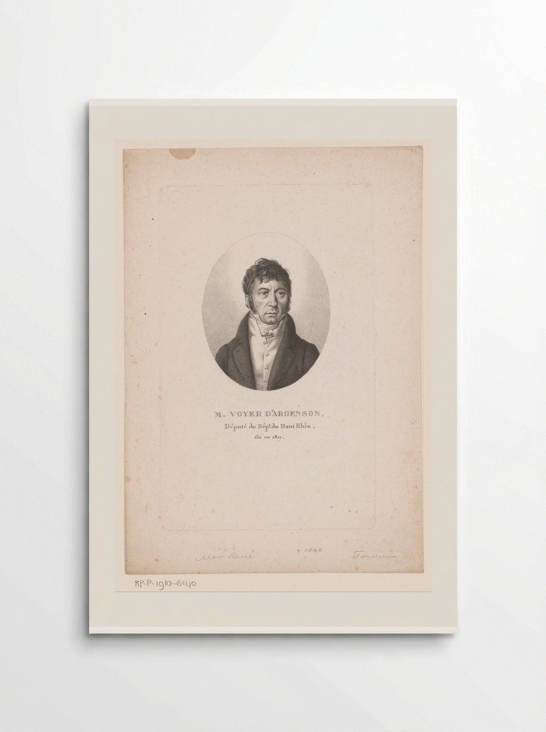 Portrait of Marc-René de Voyer de Paulmy d'Argenson - Ambroise Tardieu - Poster