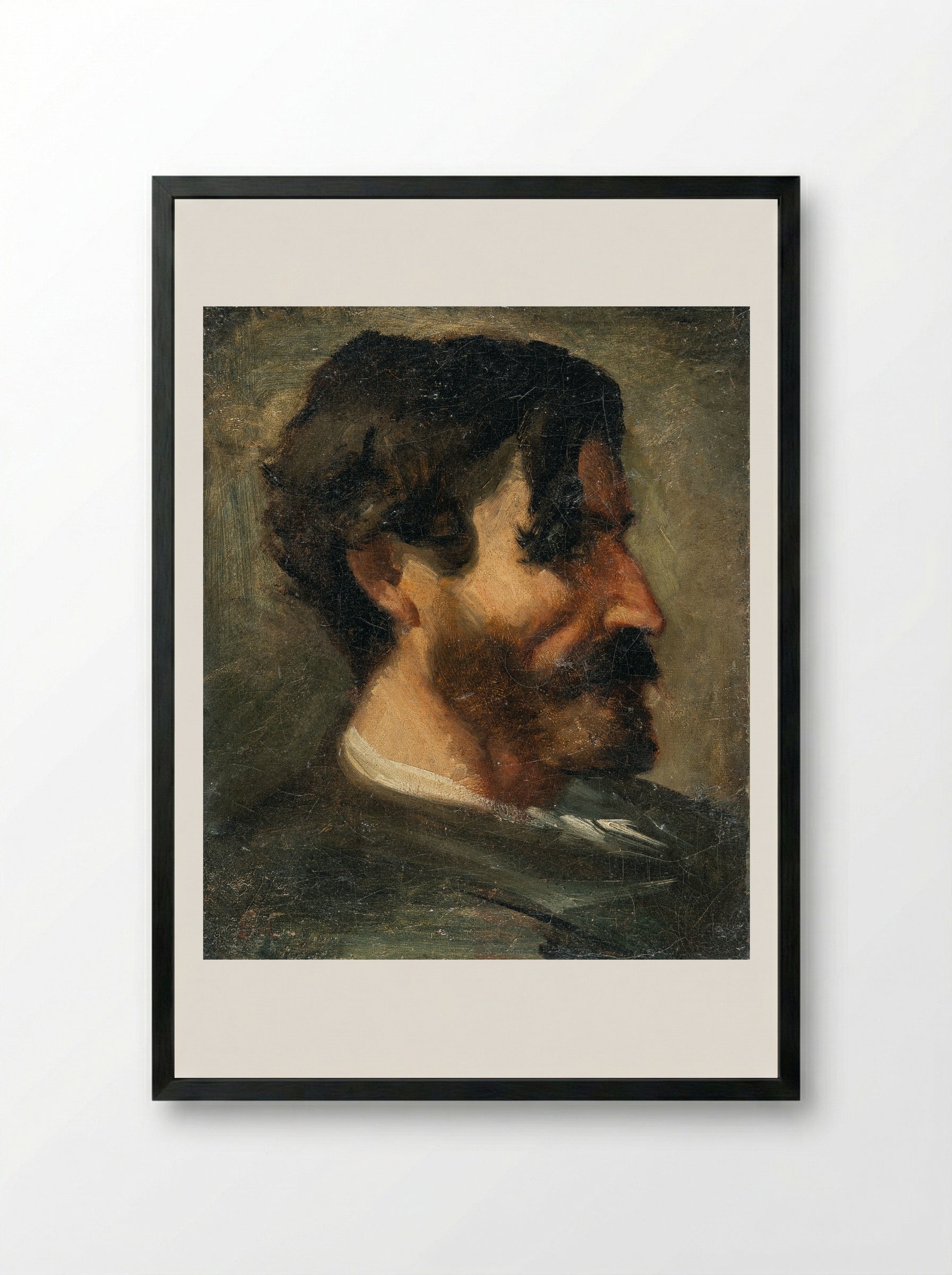 Portrait of Marc Trapadoux - Gustave Courbet - Framed Print Black