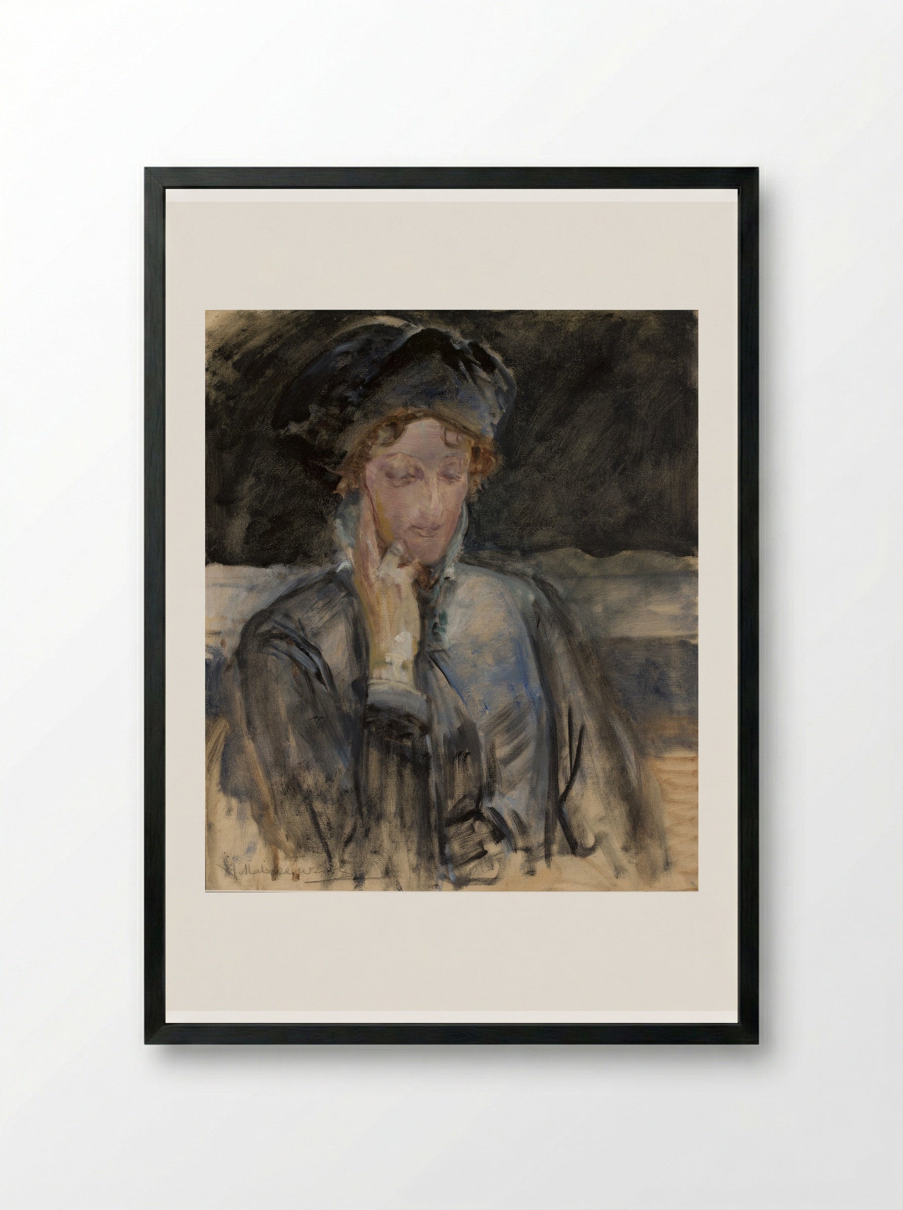 Portrait of Maria Balowa - Jacek Malczewski - Framed Print Black