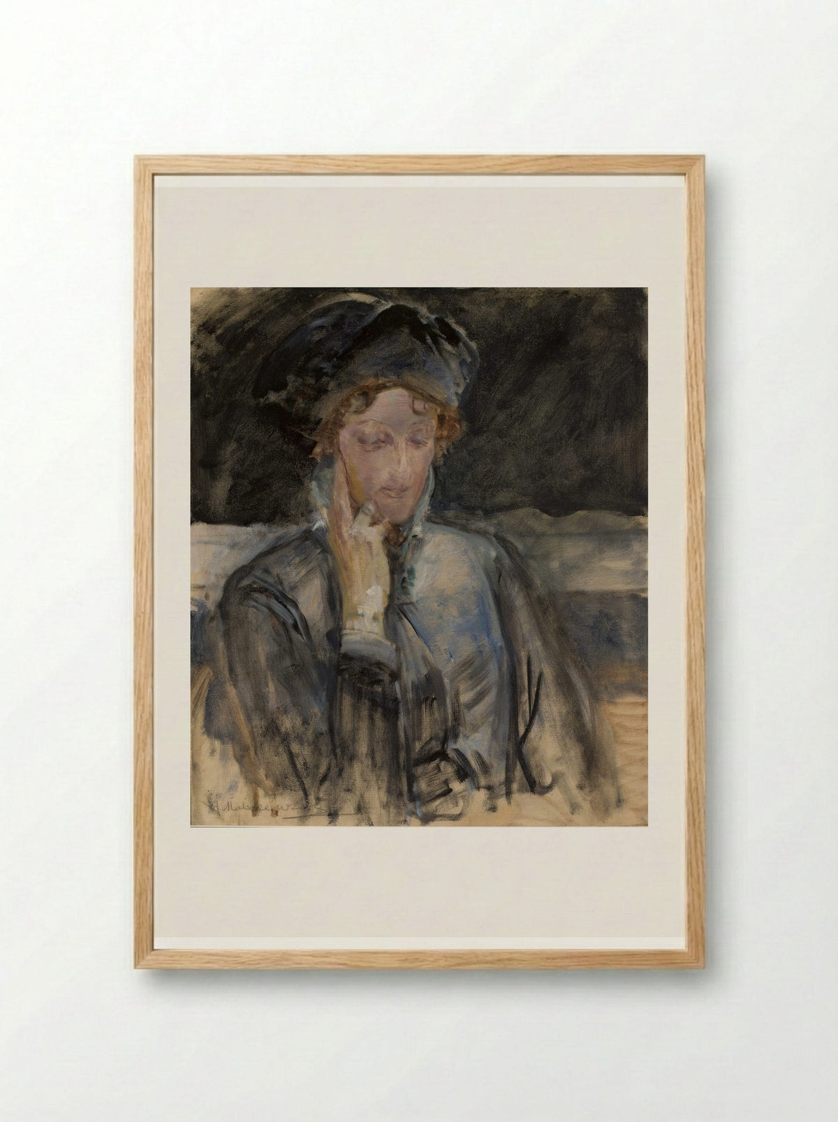 Portrait of Maria Balowa - Jacek Malczewski - Framed Print Wood
