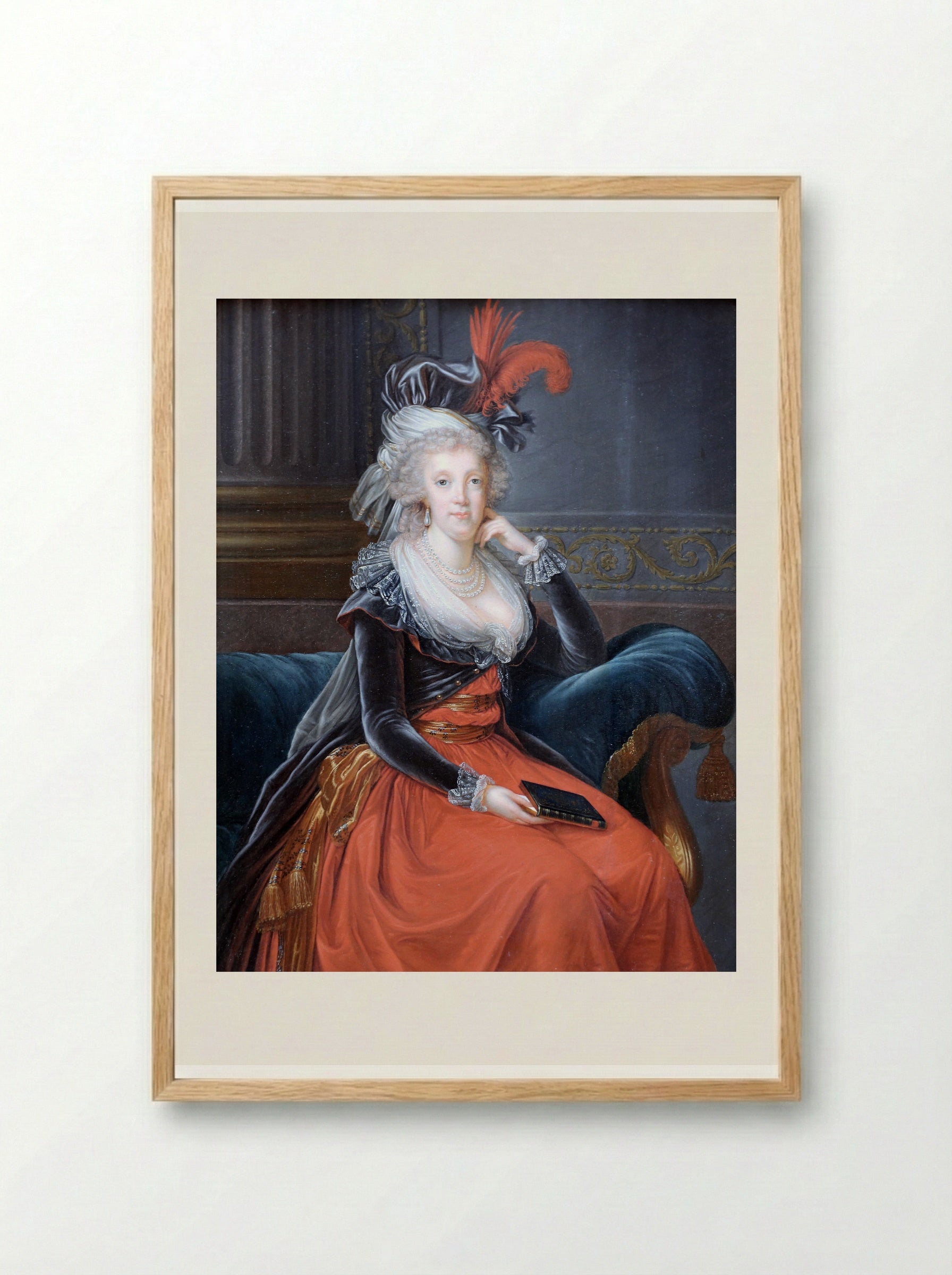 Portrait of Maria Carolina of Austria - Louise Elisabeth Vigée Le Brun - Framed Print Wood