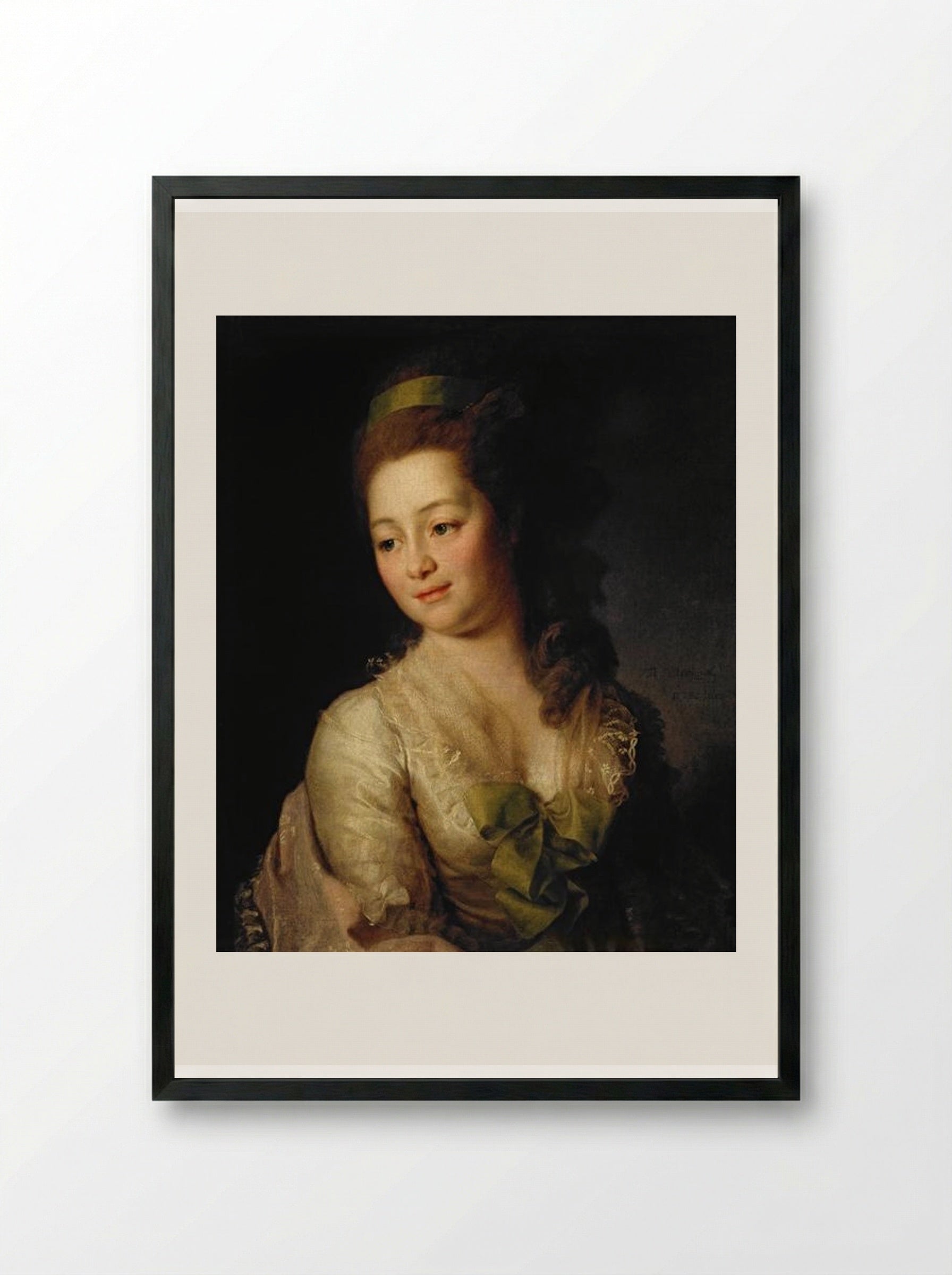 Portrait of Maria Dyakova - Dmitry Levitzky - Framed Print Black