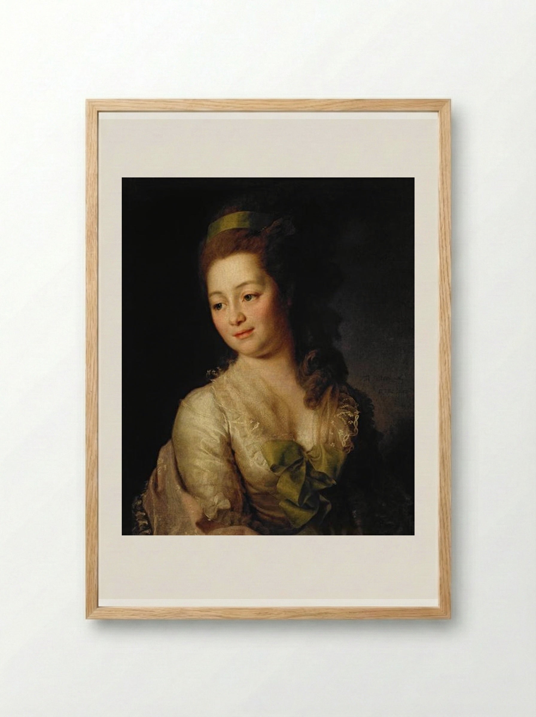 Portrait of Maria Dyakova - Dmitry Levitzky - Framed Print Wood