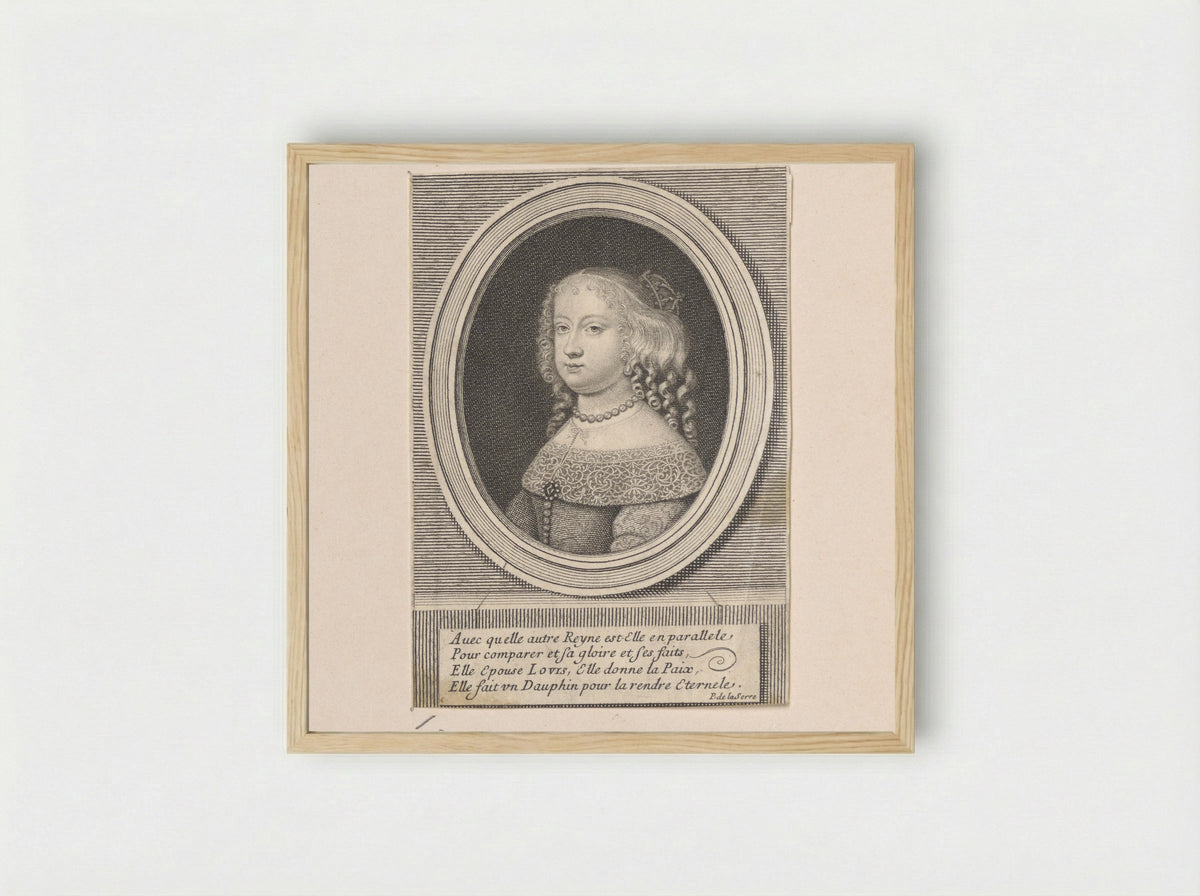 Portrait of Maria Theresa of Austria - Jean Boulanger - Framed Print Wood